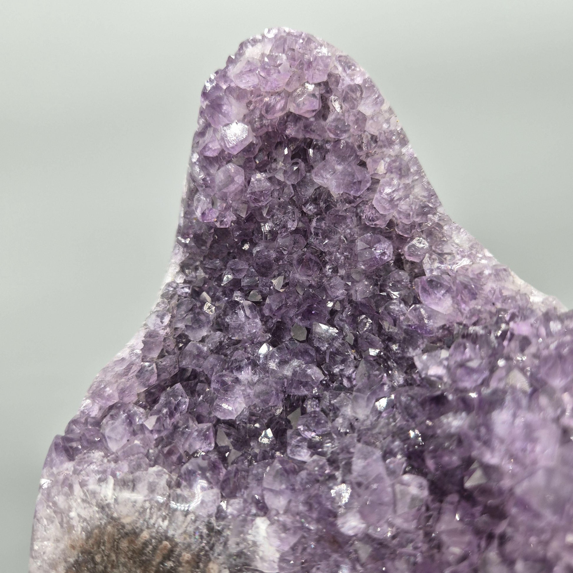 AAA+ Druzy Amethyst with Stalactite Eye on Stand - Uruguay Amethyst Specimen - 15in Tall Crystal Display - 9.375 lbs Crystal Hoarder