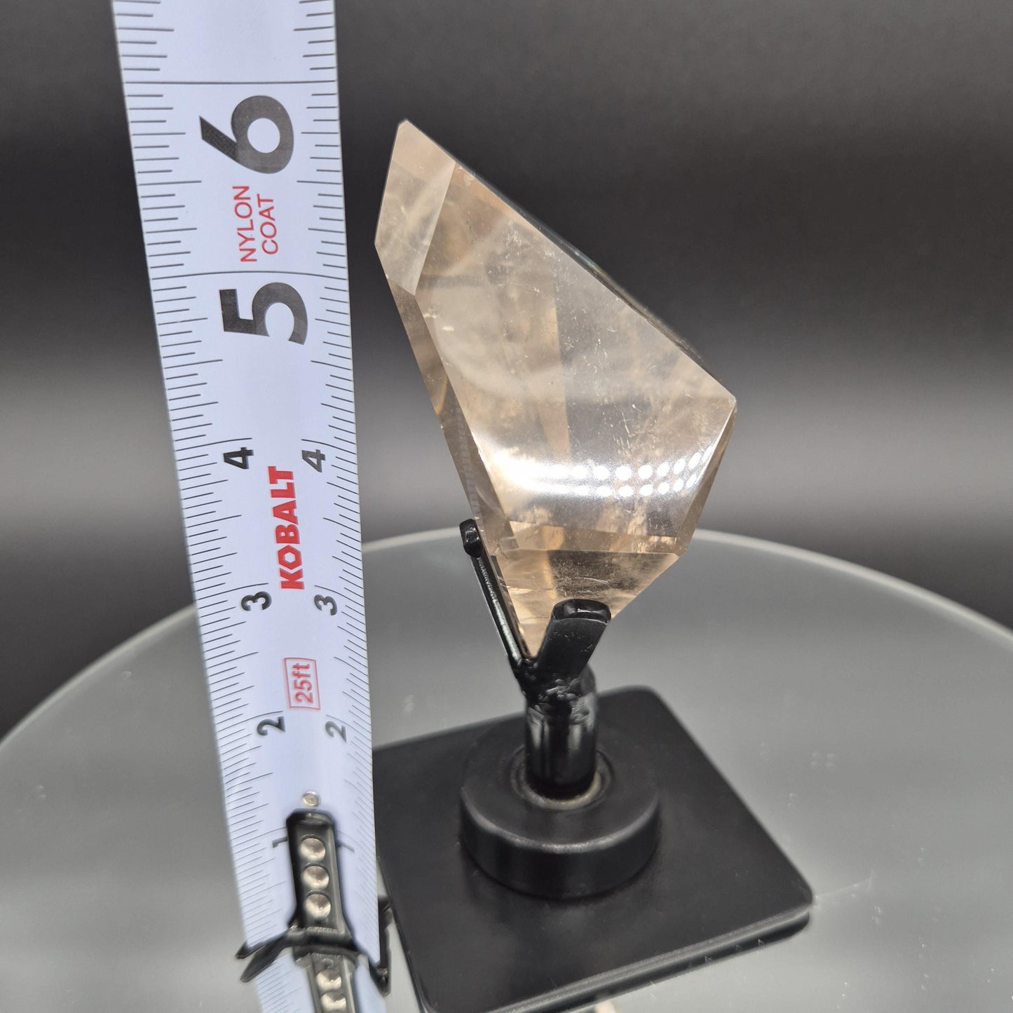 AAA+ Light Smoky Quartz on Stand - 6 x 4in, 1.49 lbs - Brazilian Quartz Display Specimen, Natural Crystal Décor Crystal Hoarder