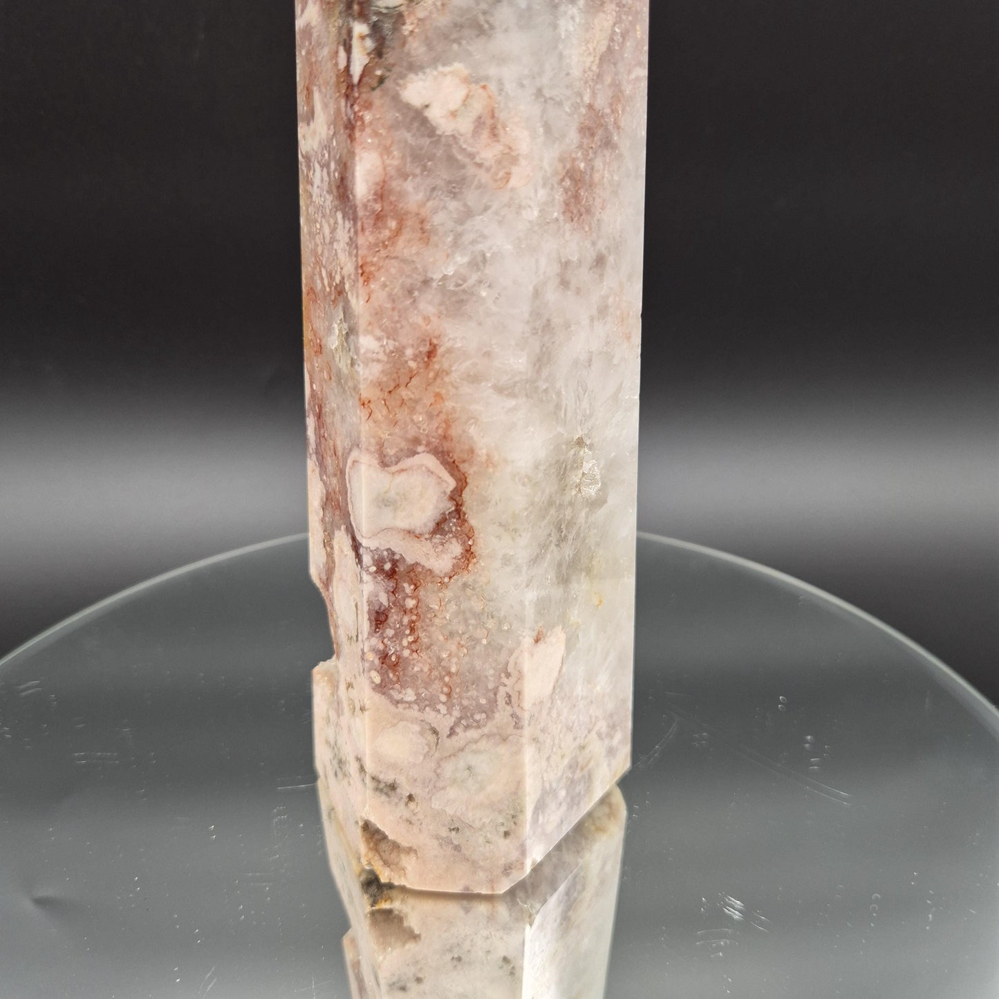 Pink Amethyst Flower Tower – Polished Crystal Point – 3.4 lb 9" Display Specimen Crystal Hoarder
