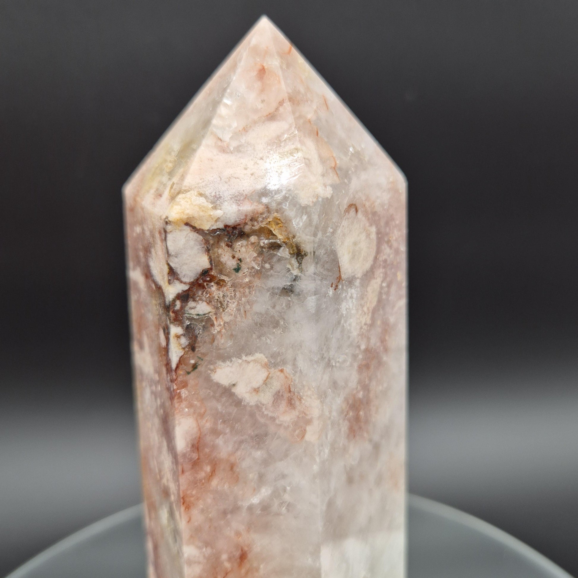 Pink Amethyst Flower Tower – Polished Crystal Point – 3.4 lb 9" Display Specimen Crystal Hoarder