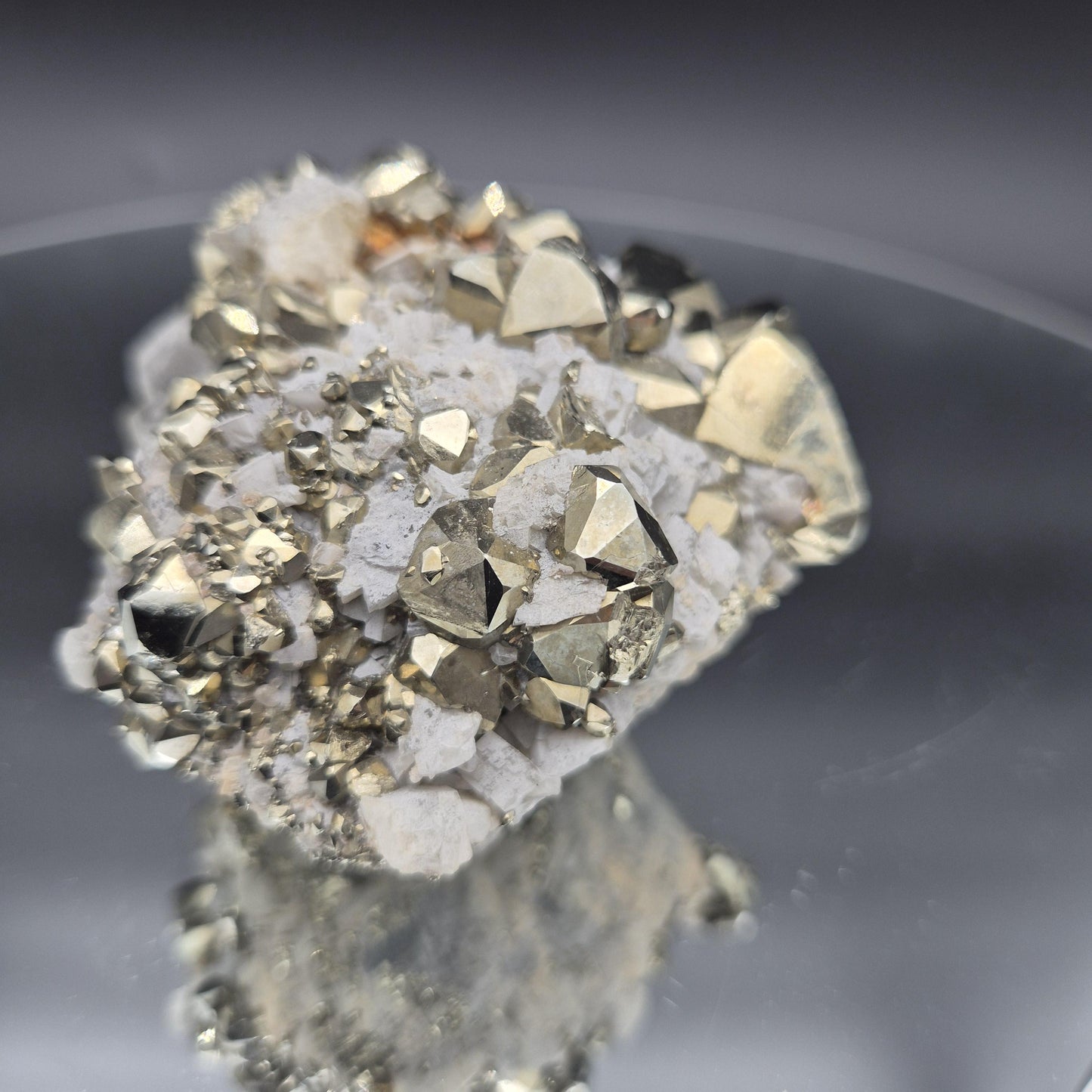 Pyrite with Translucent Dolomite Colombia .87 lbs (13.92 oz) Crystal Hoarder