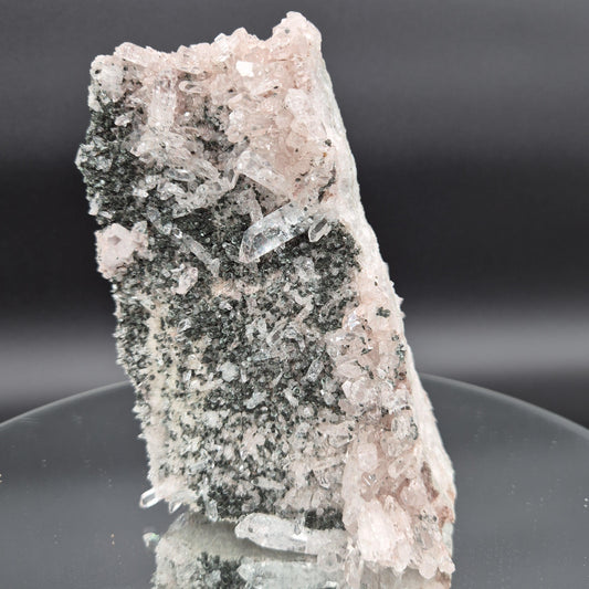 AAA+ Large Double-Sided Water Clear Pink Lemurian Points with Chlorite - Colombia, 2.73 lbs, 6 x 4in Crystal Hoarder
