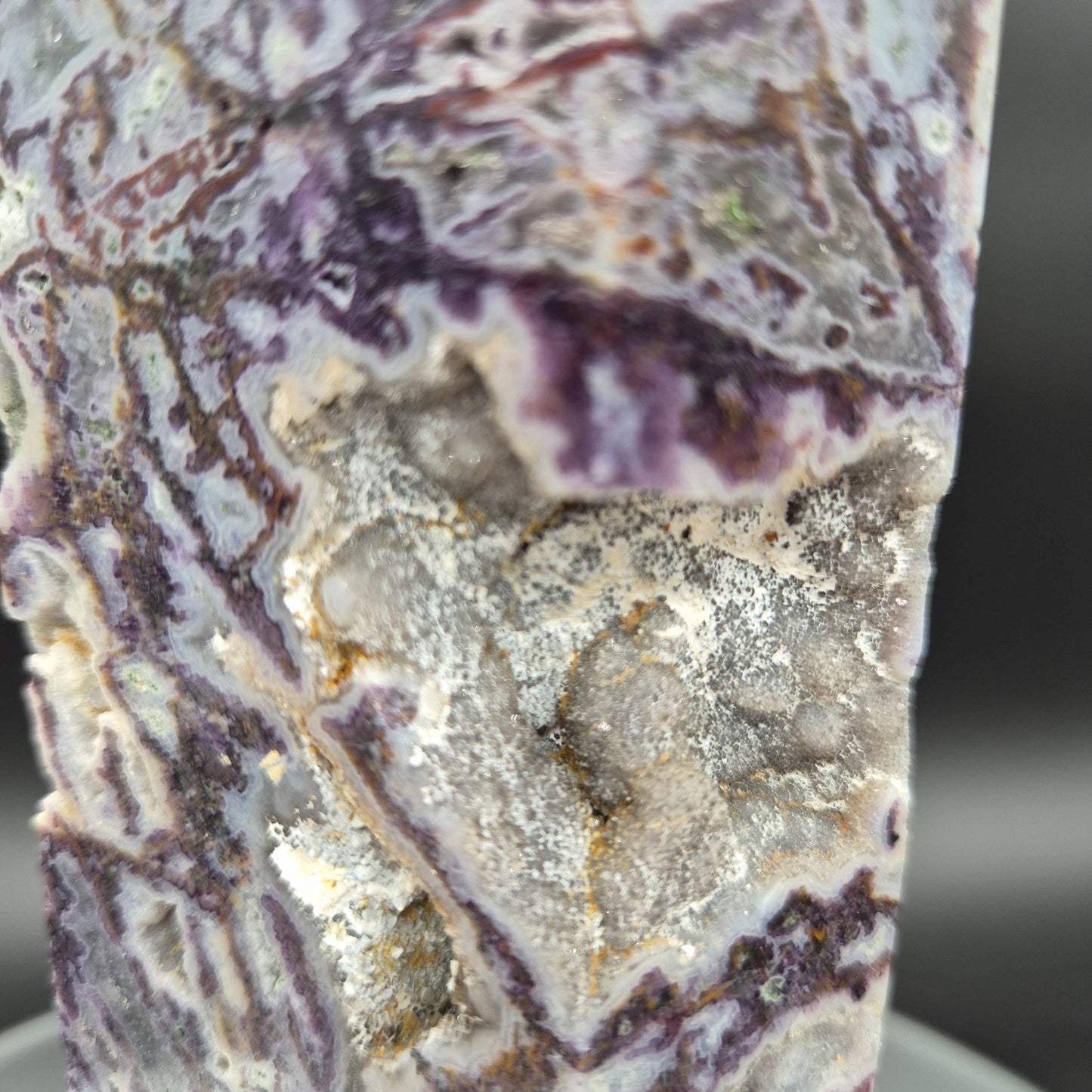 Extra Large Purple Sphalerite Tower with Druzy | 10in Crystal Point | 3.45 lb Statement Specimen | Sparkling Druzy Mineral Display Crystal Hoarder