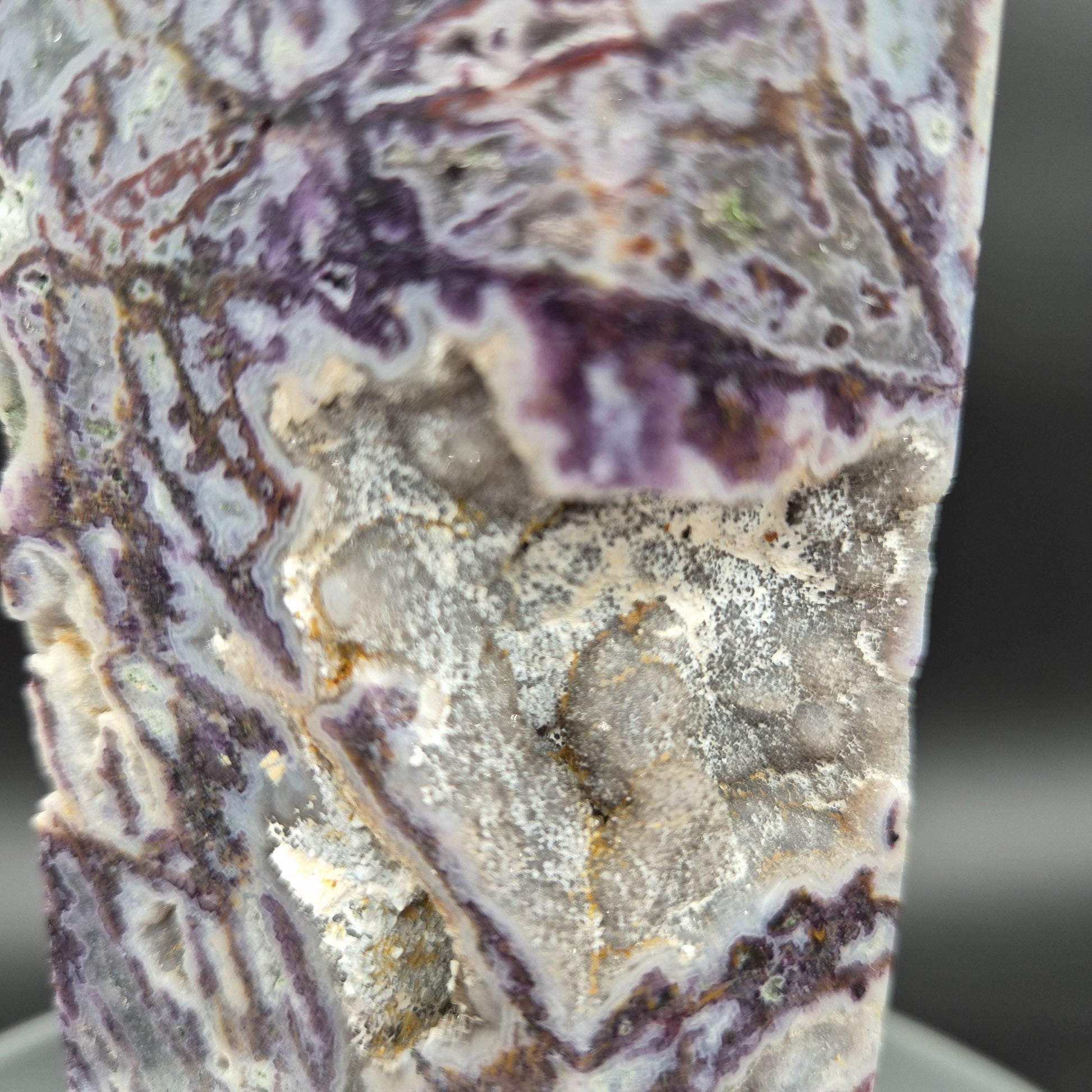 Extra Large Purple Sphalerite Tower with Druzy | 10in Crystal Point | 3.45 lb Statement Specimen | Sparkling Druzy Mineral Display Crystal Hoarder