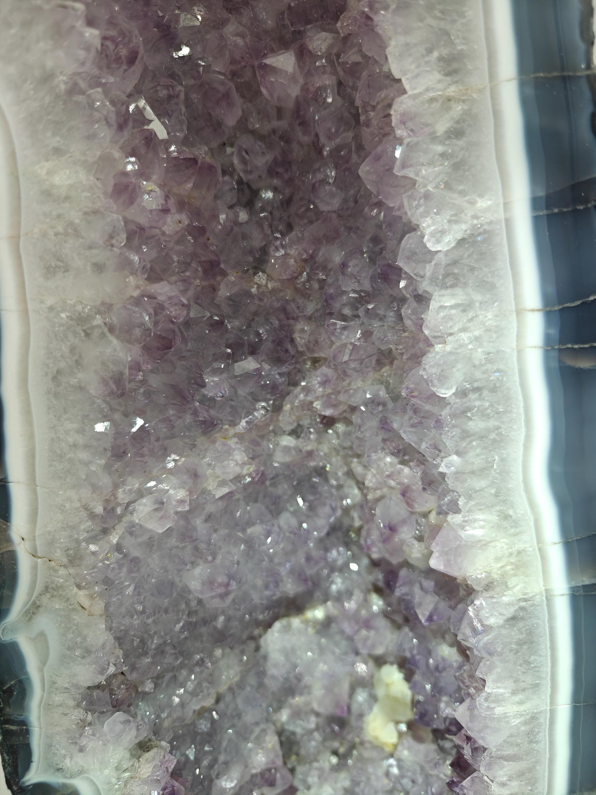 Large Amethyst Cathedral Cave - 25.15 lbs Brazilian Amethyst with UV Reactive Calcite | Statement Crystal Display Crystal Hoarder