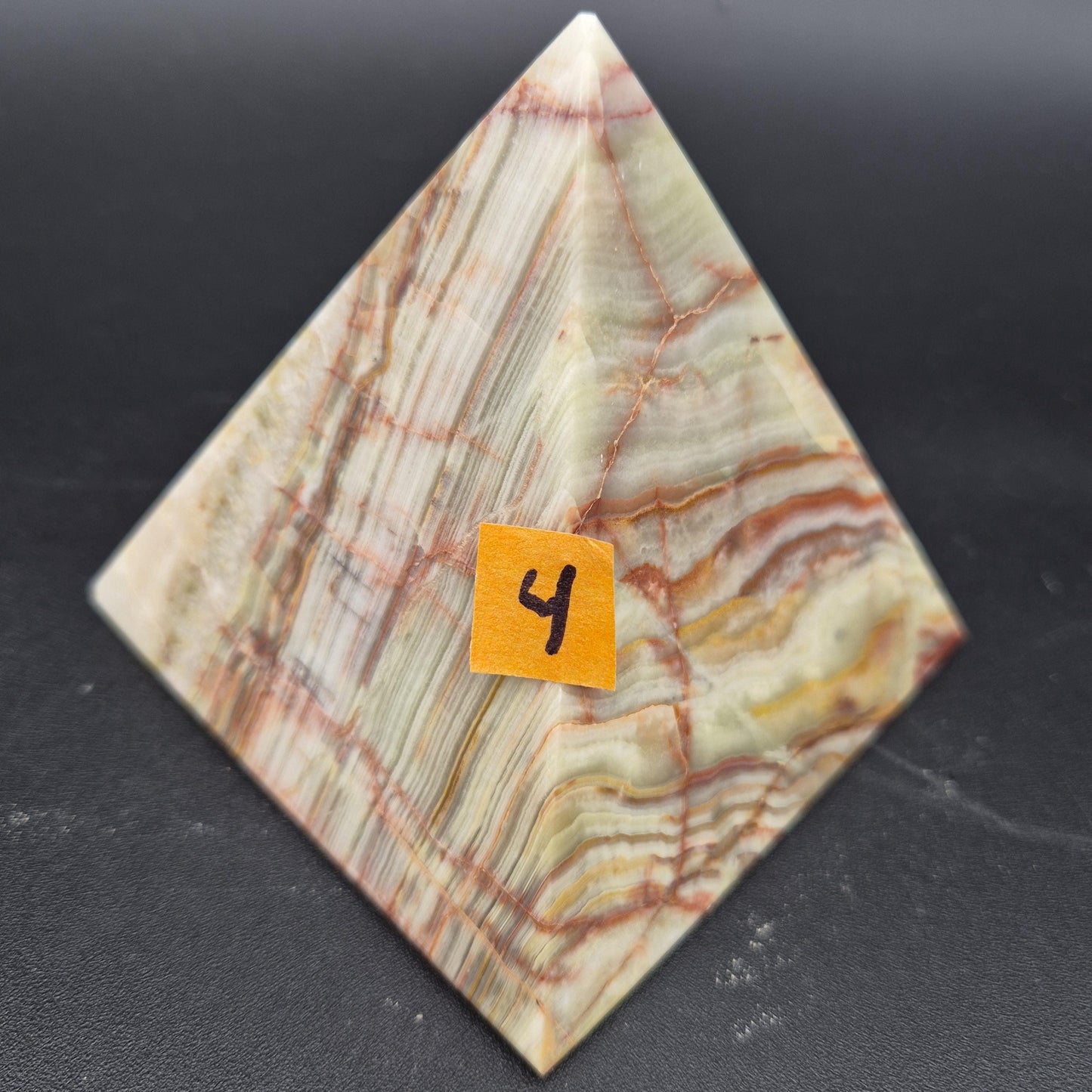 4 Inch Polished Green Onyx Pyramid | Green Onyx Decor | Crystal Pyramid | 2 lbs | Choose 1 of 4