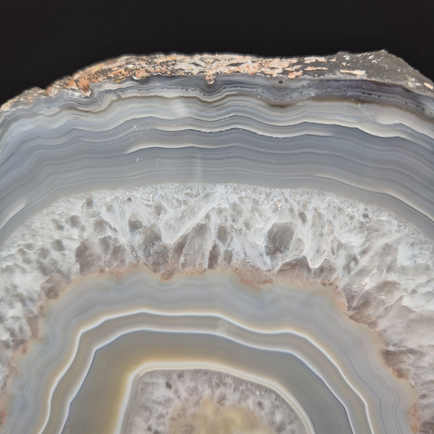 AAA+ Blue Banded Agate Slab Brazil 10.5x8.5x1 5.85 lbs Crystal Hoarder