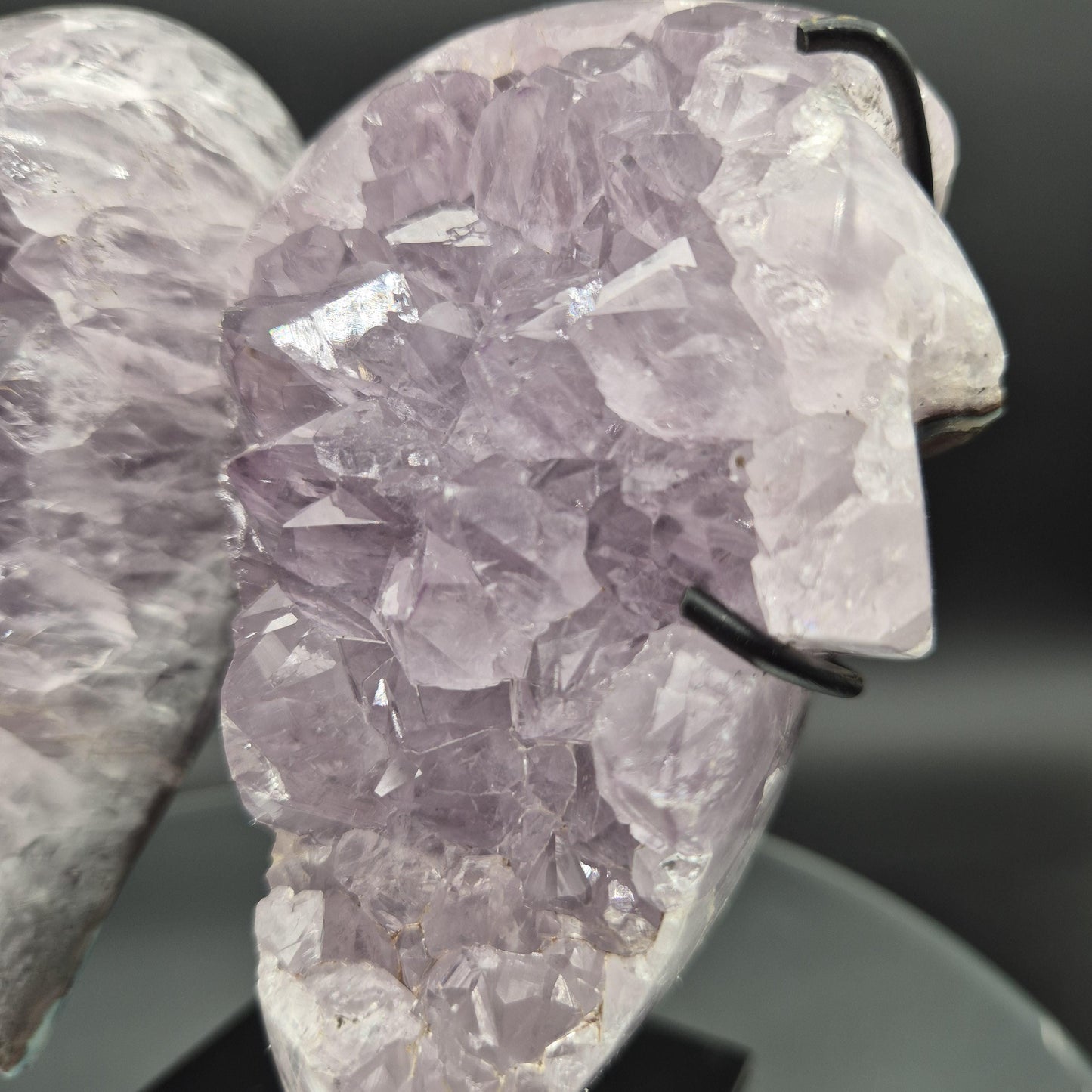 AAA+ Super Rare Amethyst Angel Wings with Green Blue Agate Brazil 7.5x6.5x2.5 4.41 lbs Crystal Hoarder
