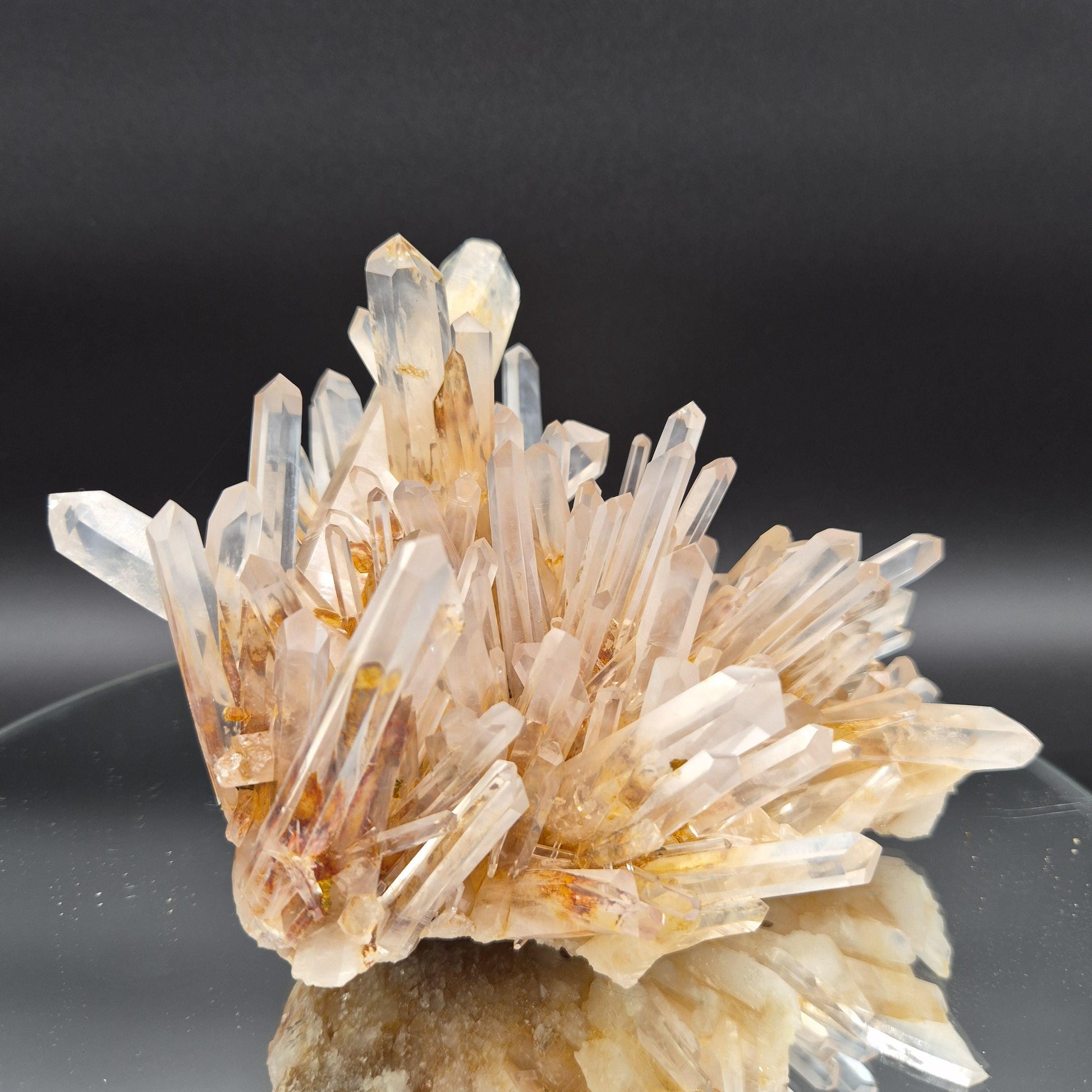 Museum Quality Golden Healer Blue Smoke Starburst Dow Lemurian Quartz Cluster 7x5.5x5 3.64 lbs Colombia Crystal Hoarder