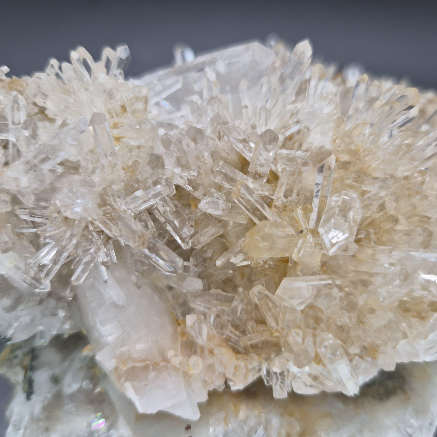 AAA+ Museum Quality Lemurian Quartz Cluster with Chlorite, Golden Healer & Double Terminated Tantric Point | 1.47 lbs Crystal Hoarder
