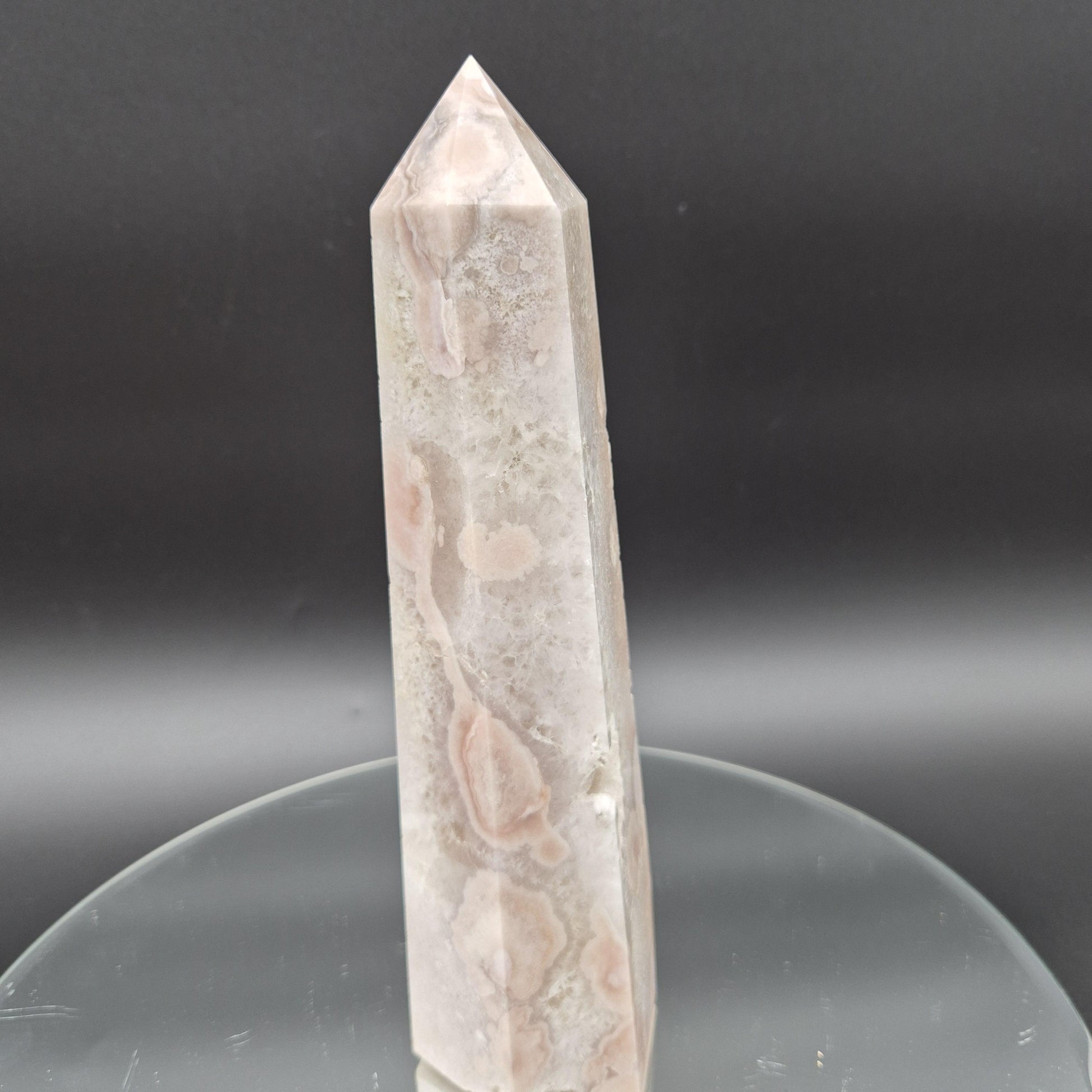 Pink Amethyst Flower Druzy Tower – 2.89 lb Polished Crystal Point – 9.5"x3"x2" Crystal Hoarder
