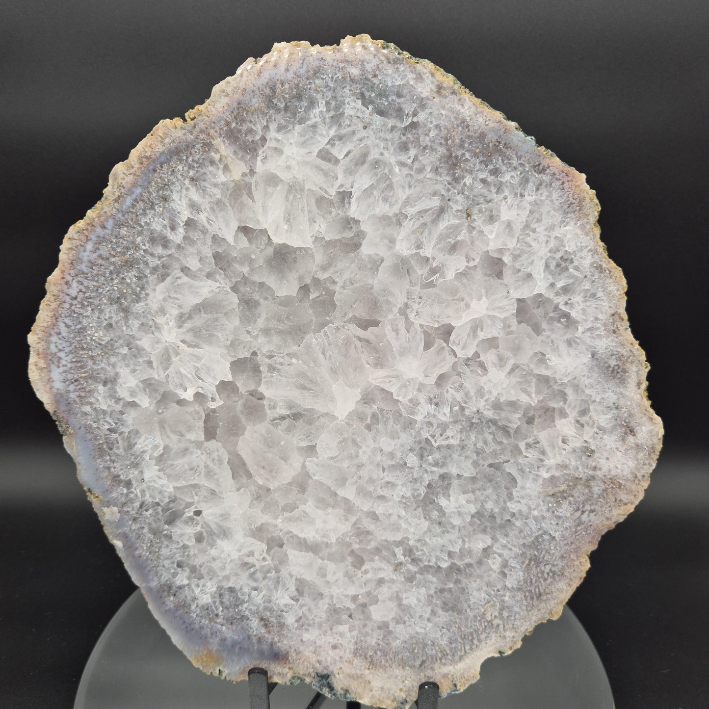 Huge Quartz Slab with Pink Amethyst and Agate Backlit Brazil 12x11x1.5 11.32 lbs Crystal Hoarder