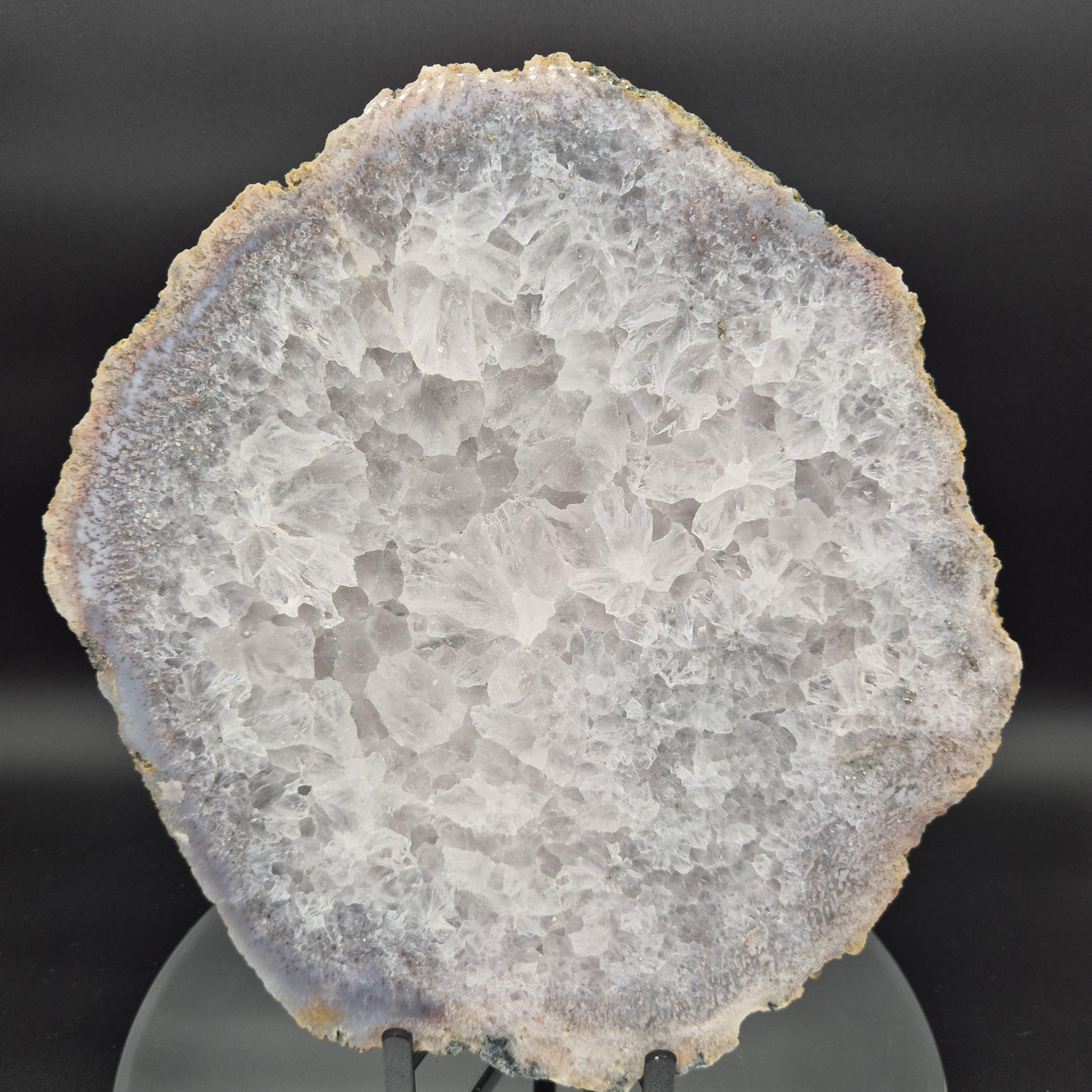 Huge Quartz Slab with Pink Amethyst and Agate Backlit Brazil 12x11x1.5 11.32 lbs Crystal Hoarder