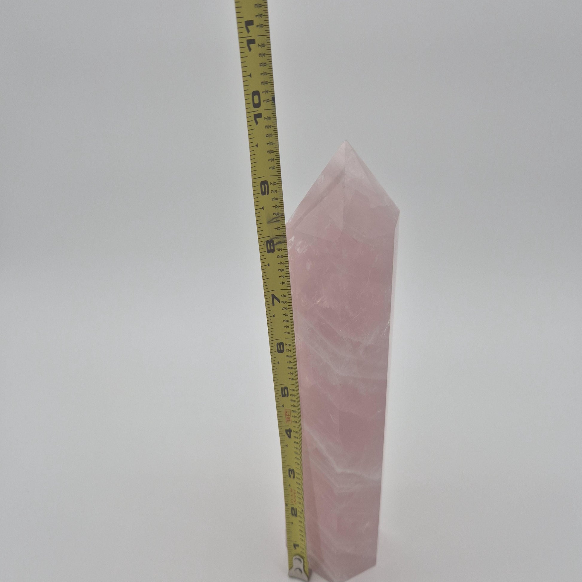 Rose Quartz Tower - 2.67 lb | 9.5in Tall | Display-Ready Beauty Crystal Hoarder