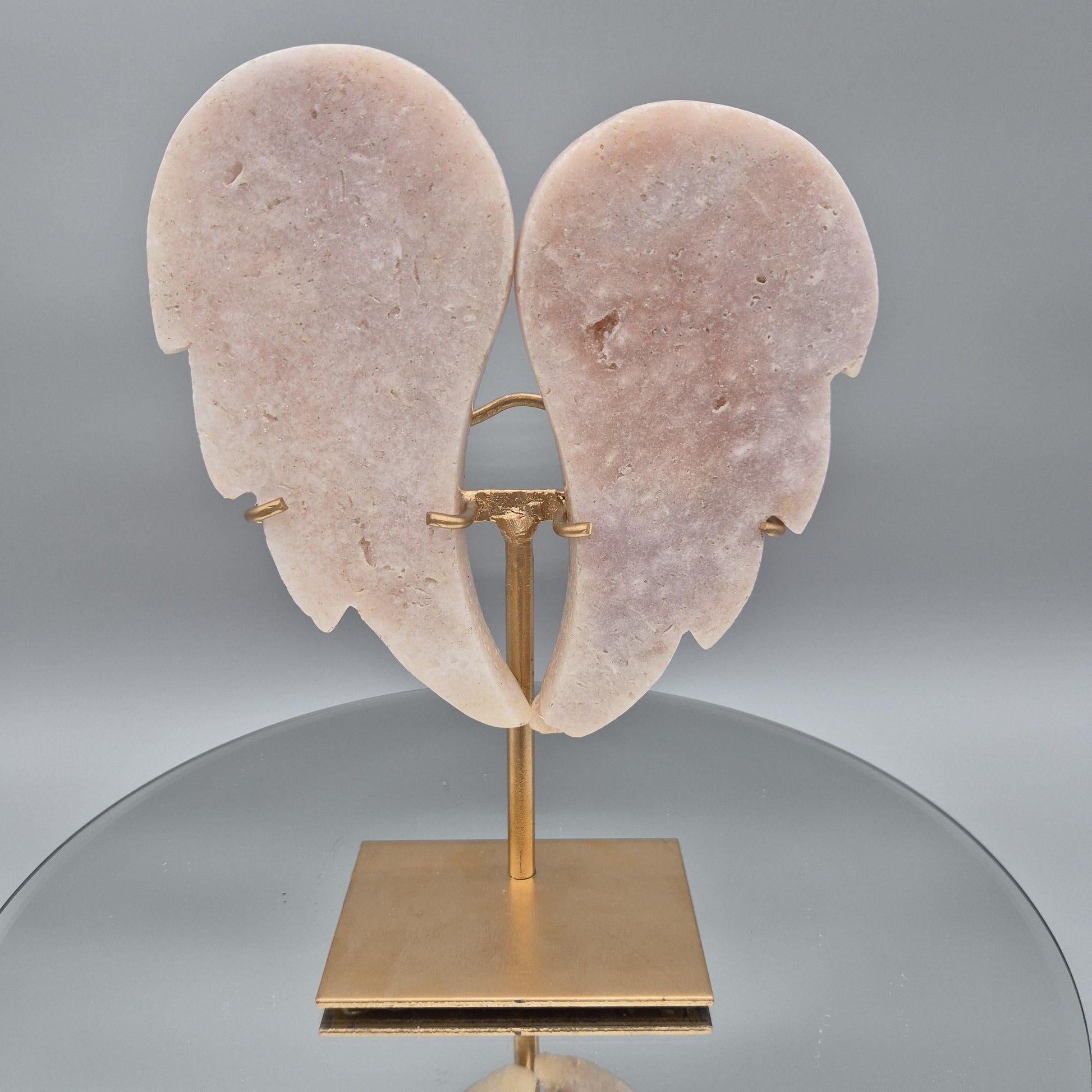 Pink Amethyst Angel Wings - Brazilian Pink Amethyst Display - Natural Crystal Wings - 9in Tall Statement Piece - 2.42 lbs Crystal Hoarder