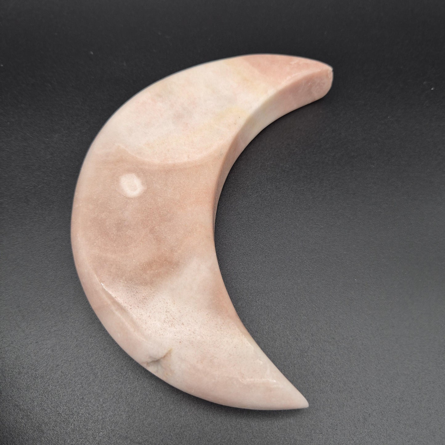 Pink Amethyst Moon | Brazilian Crystal Moon Carving | Natural Display Specimen Crystal Hoarder
