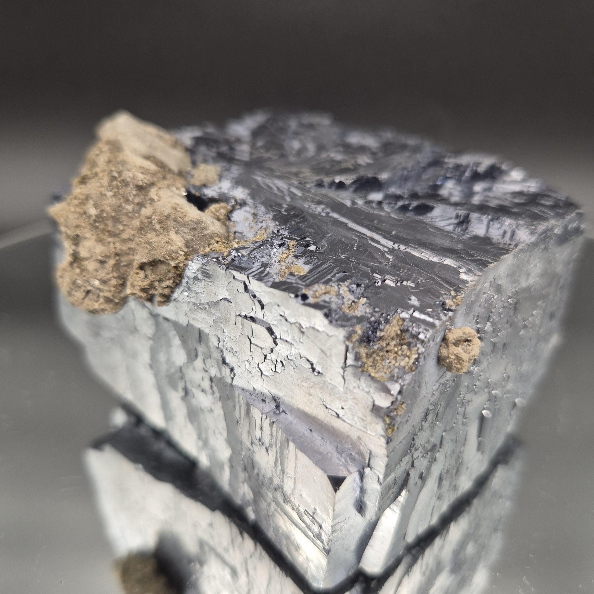AAA+ Super Rare Cubed Galena with Sugar Quartz Missouri 4.86 lbs 3.25x3x2 Stepped Crystal Collector Crystal Hoarder