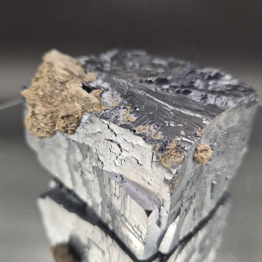 AAA+ Super Rare Cubed Galena with Sugar Quartz Missouri 4.86 lbs 3.25x3x2 Stepped Crystal Collector Crystal Hoarder