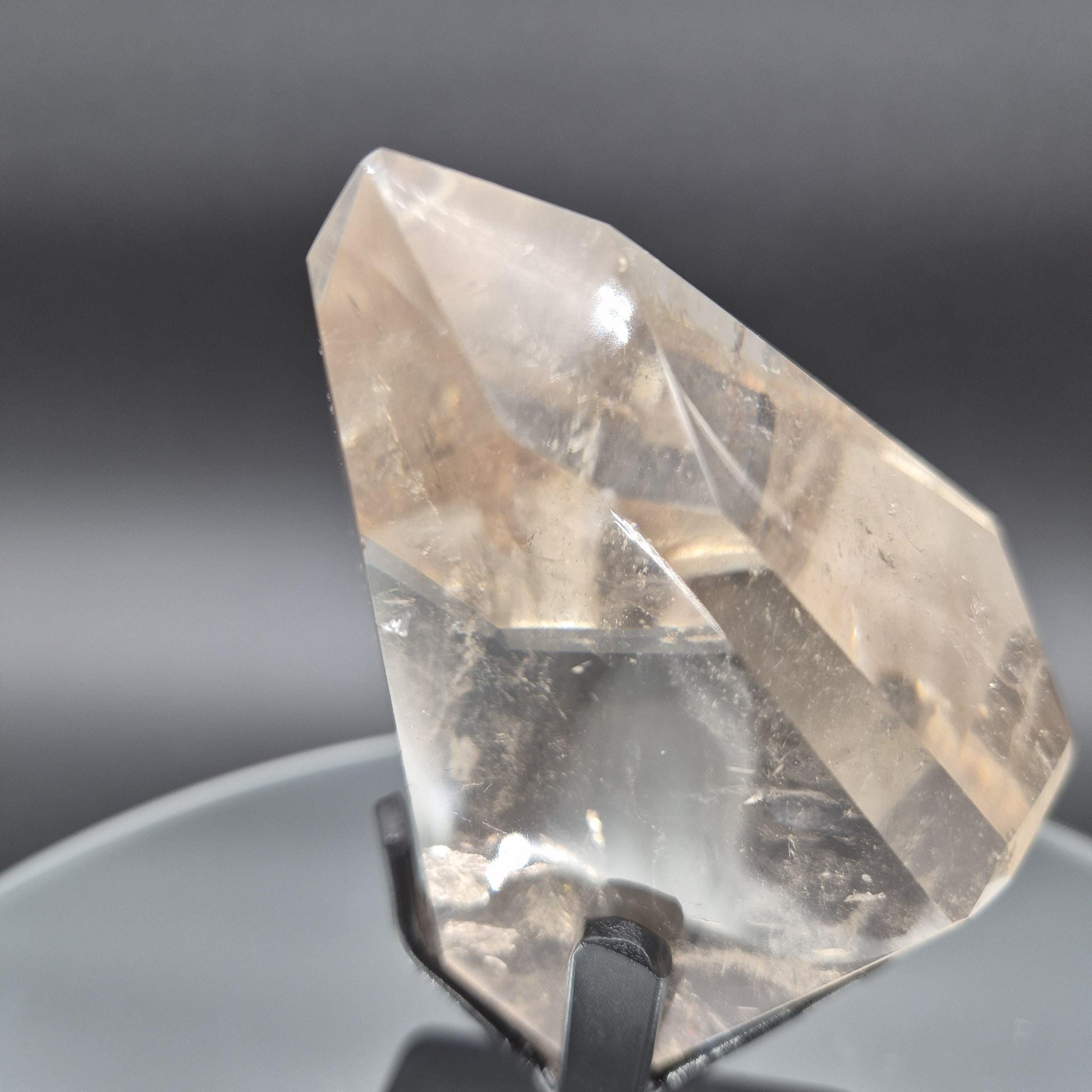 AAA+ Light Smoky Quartz on Stand - 6 x 4in, 1.49 lbs - Brazilian Quartz Display Specimen, Natural Crystal Décor Crystal Hoarder