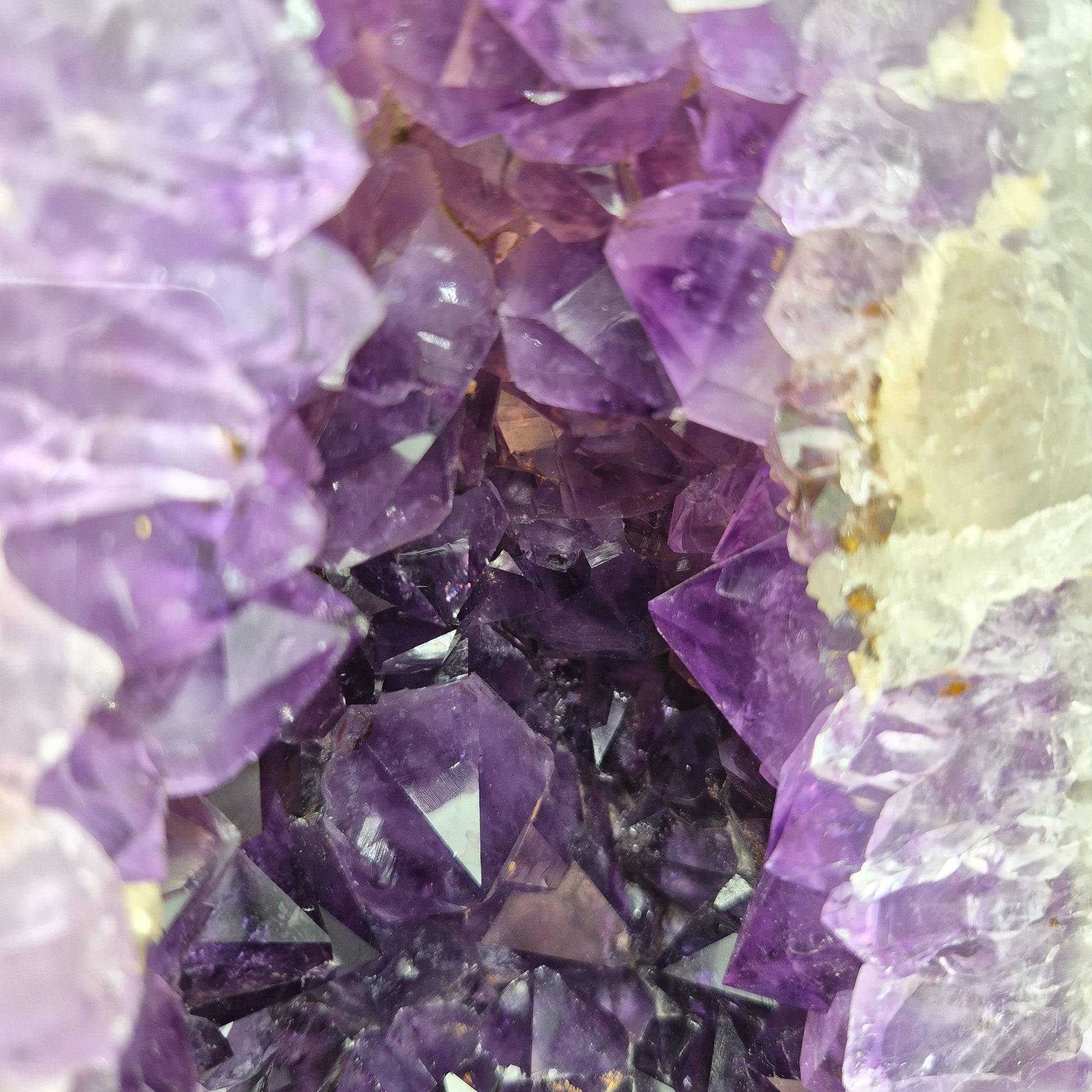 AAA+ Polished Amethyst Cathedral UV Reactive Calcite Dark Purple Blue Banded Agate 10x7x4 13 lbs Crystal Hoarder