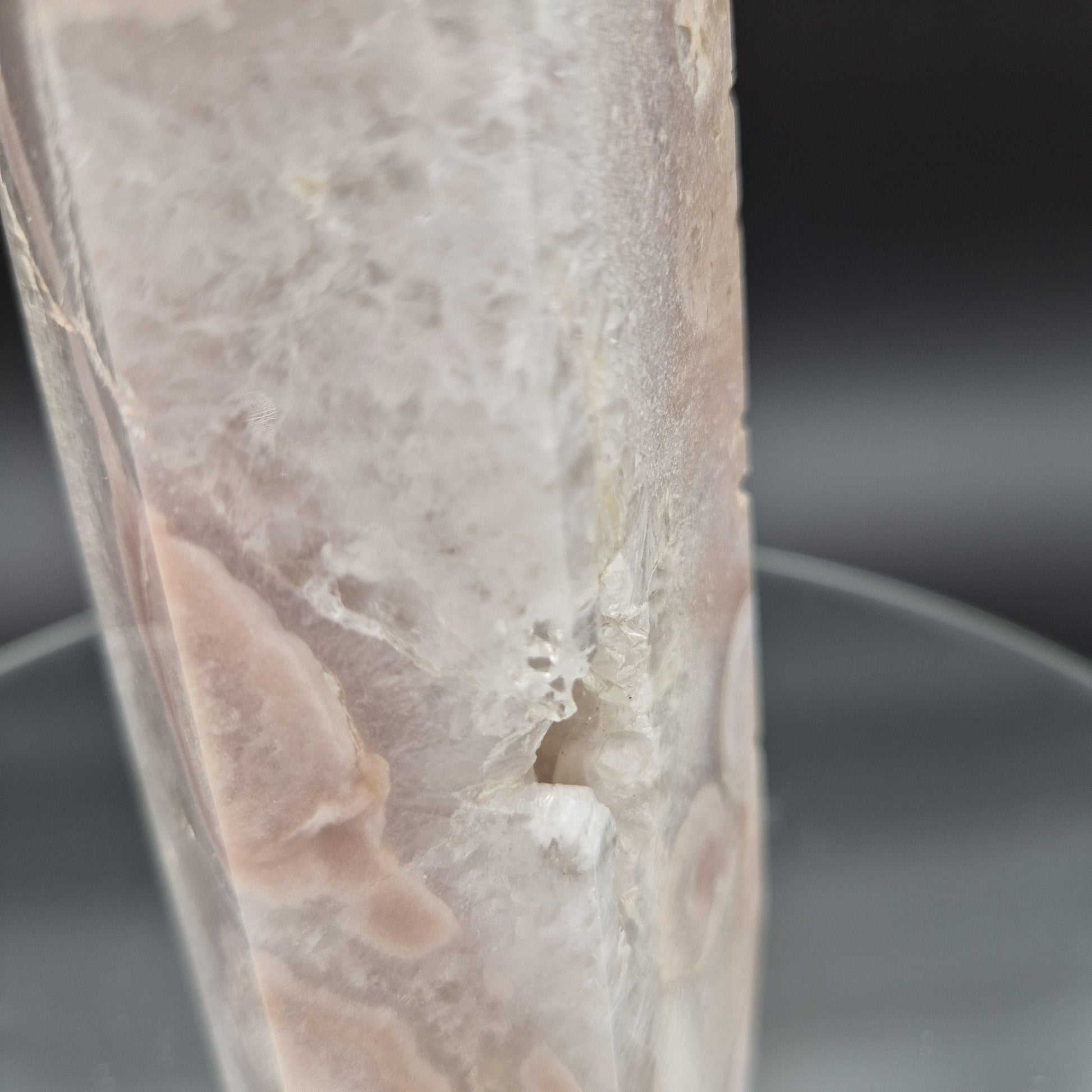 Pink Amethyst Flower Druzy Tower – 2.89 lb Polished Crystal Point – 9.5"x3"x2" Crystal Hoarder