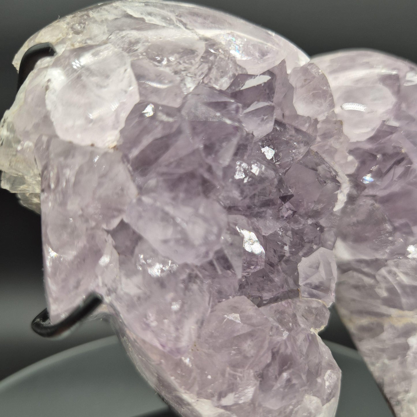 AAA+ Super Rare Amethyst Angel Wings with Green Blue Agate Brazil 7.5x6.5x2.5 4.41 lbs Crystal Hoarder