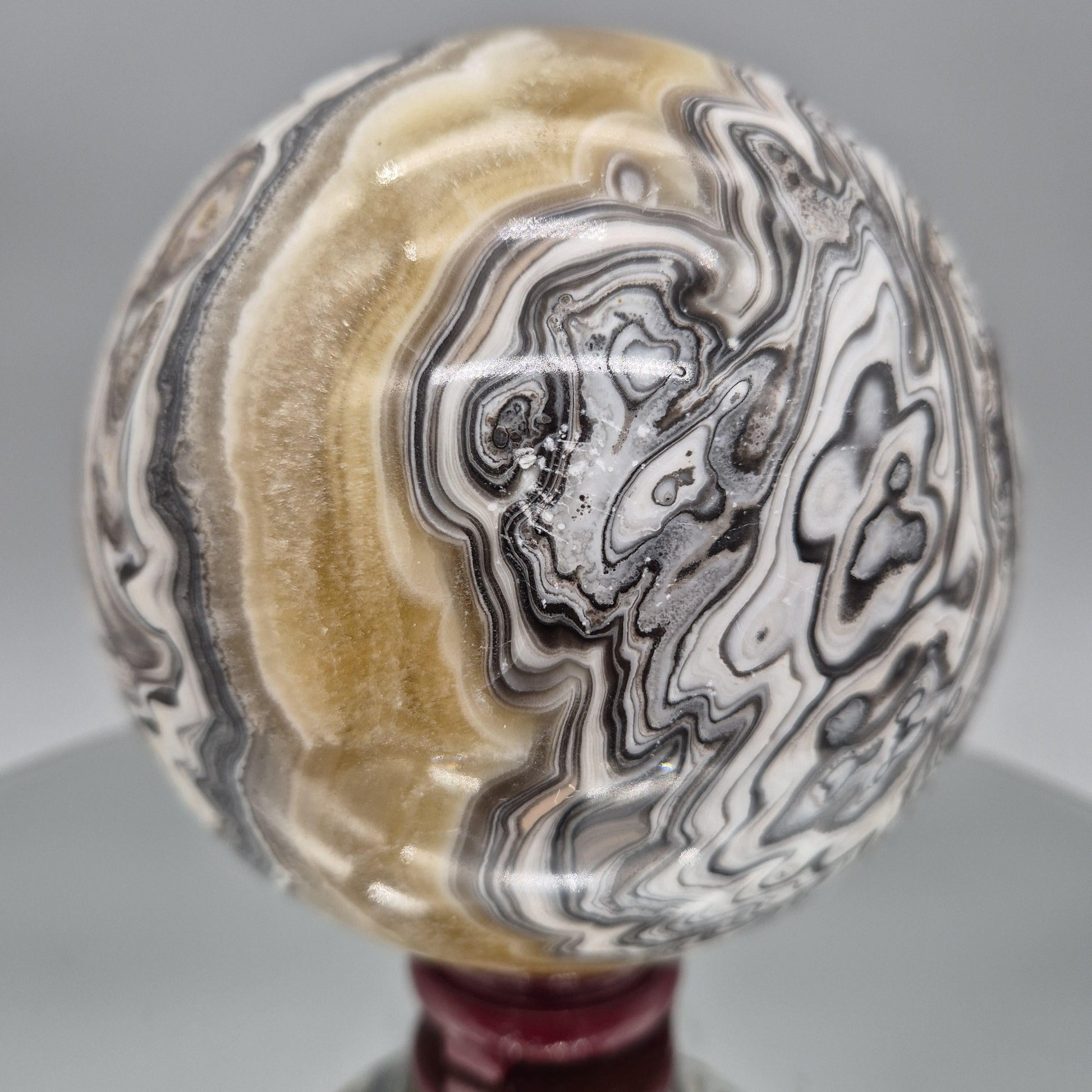 Perfect AAA+ Banded Agate Sphere – 5in Collector Quality Crystal Sphere Crystal Hoarder