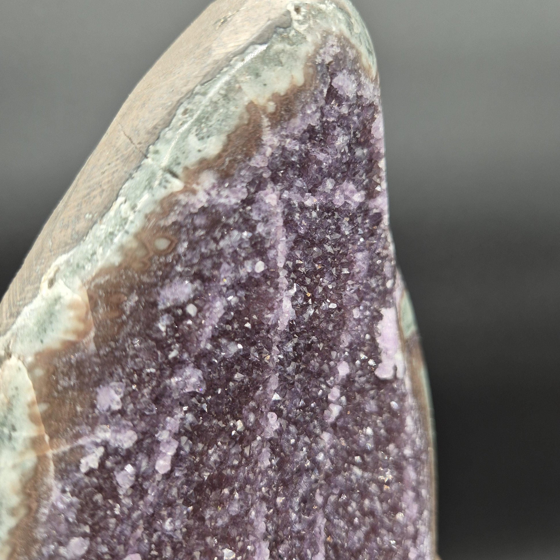 Amethyst with Green and Red Jasper Stalactites Uruguay Crystal Specimen 4.57 lb 11.5x5x2 Rare Display Piece Crystal Hoarder