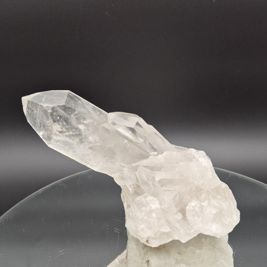 Quartz Cluster with Huge Point – Brazil – Large Natural Crystal Specimen 2.27lbs Crystal Hoarder