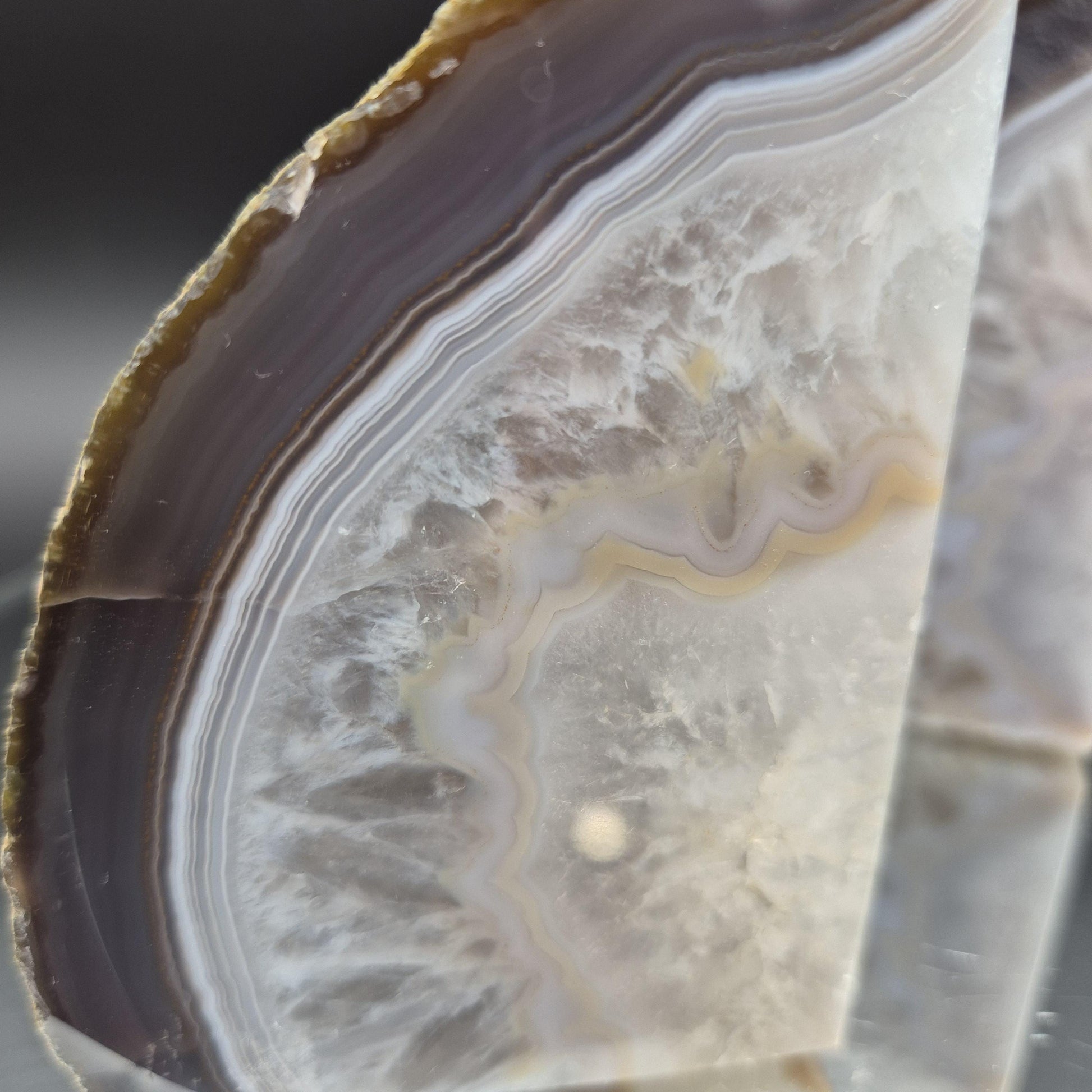 Blue Banded Agate Bookends from Brazil 3.15 lbs Crystal Hoarder