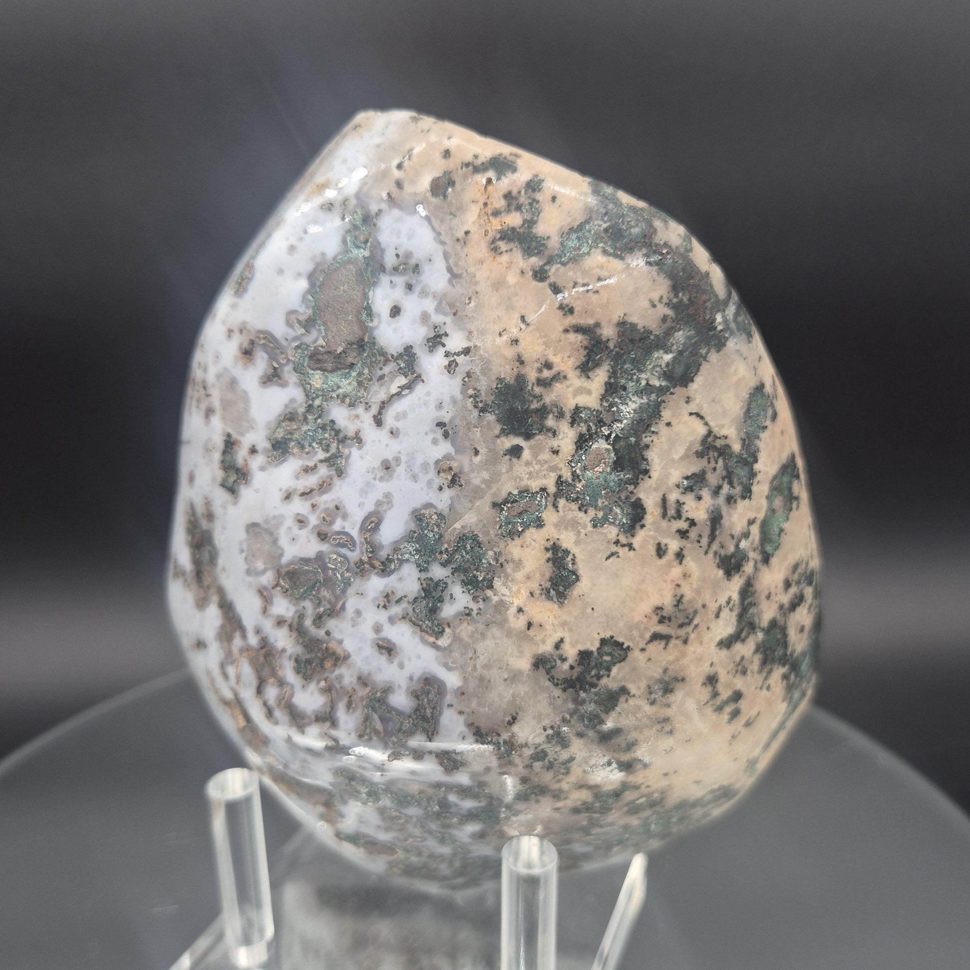 Rare Bubble Druzy Amethyst with Hematite Blue Banded Agate Polished 5.5x5.5x4 4.82 lbs Brazil Crystal Hoarder
