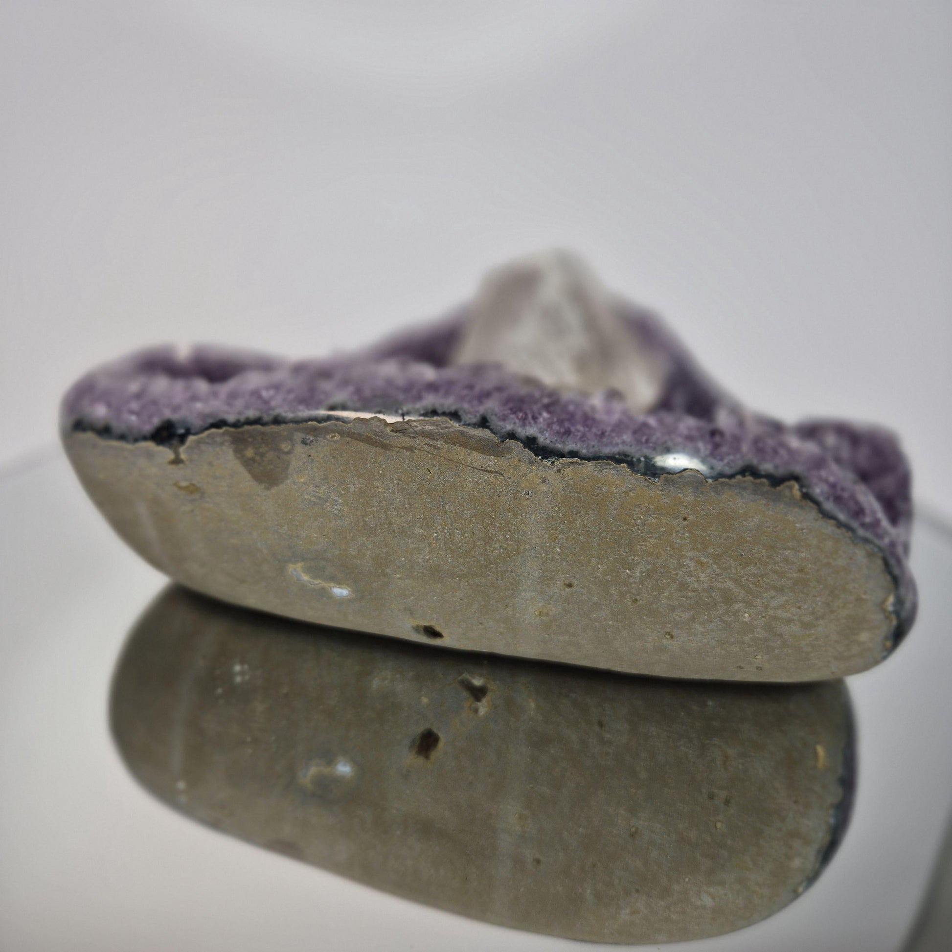 Super Rare Amethyst Boat formation with Calcite Bridge - 3.535 lbs One of a Kind Statement Crystal Specimen Crystal Hoarder
