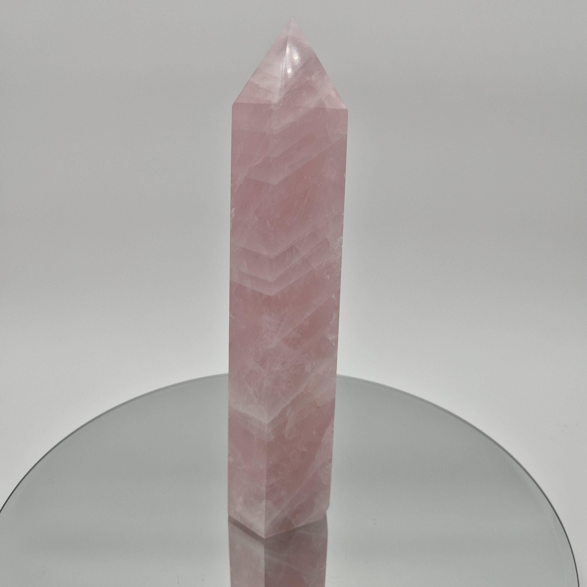 Rose Quartz Tower - 2.67 lb | 9.5in Tall | Display-Ready Beauty Crystal Hoarder
