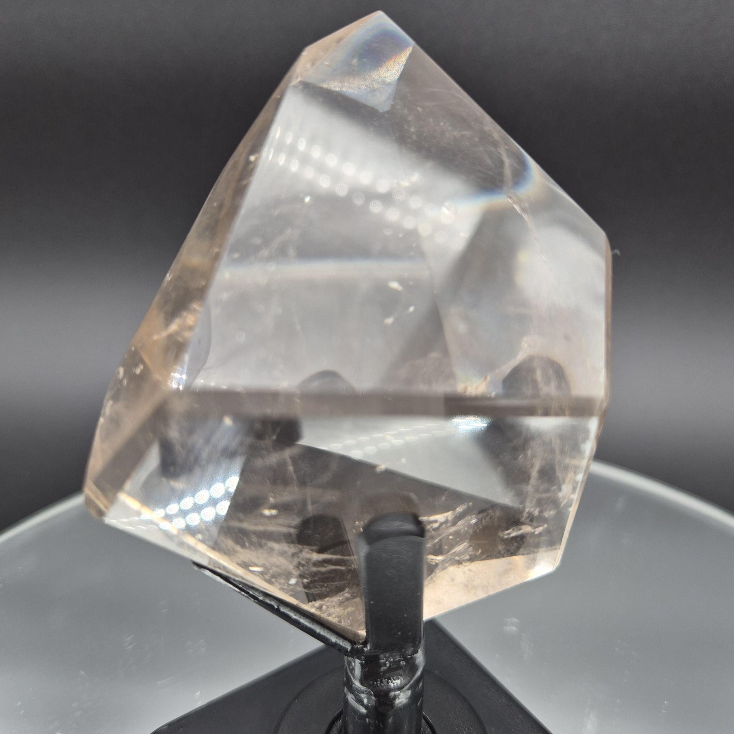 AAA+ Light Smoky Quartz on Stand - 6 x 4in, 1.49 lbs - Brazilian Quartz Display Specimen, Natural Crystal Décor Crystal Hoarder