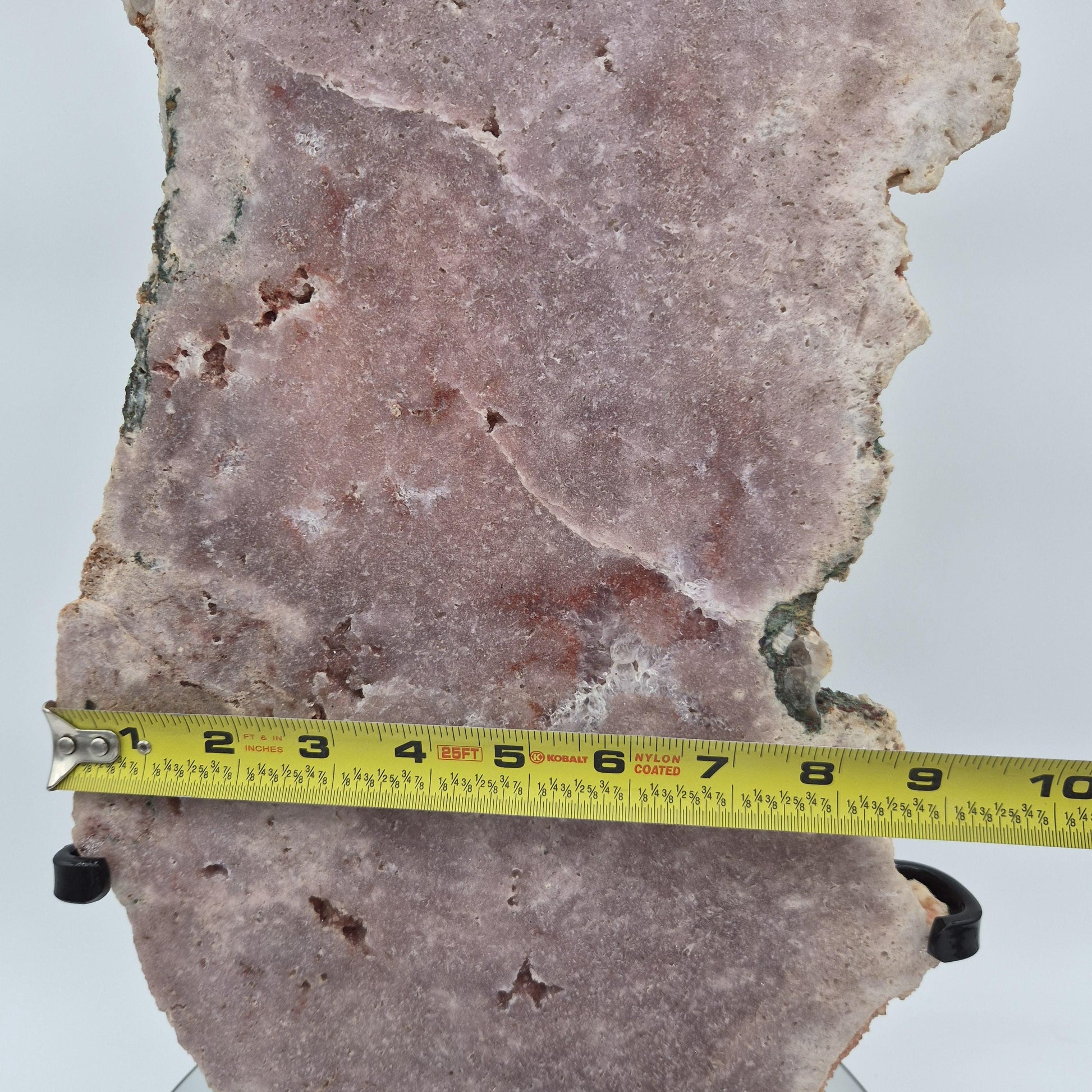 Pink Amethyst Slab on Stand - Brazil | 19in Tall Crystal Display Crystal Hoarder