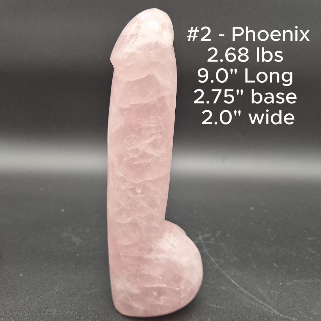 Hand Carved Rose Quartz Penis Sculpture Collection “Meet the P’s” | Pink Crystal Statement Decor | Unique Gift Idea Crystal Hoarder