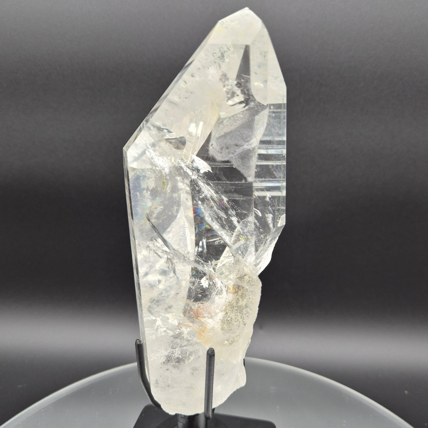 AAA+ Water Clear Lemurian Quartz - Record Keeper - Strawberry - Golden Healer - Rainbows - 2.64 lbs - 9.5 x 3in - Rare One of a Kind Crystal Hoarder