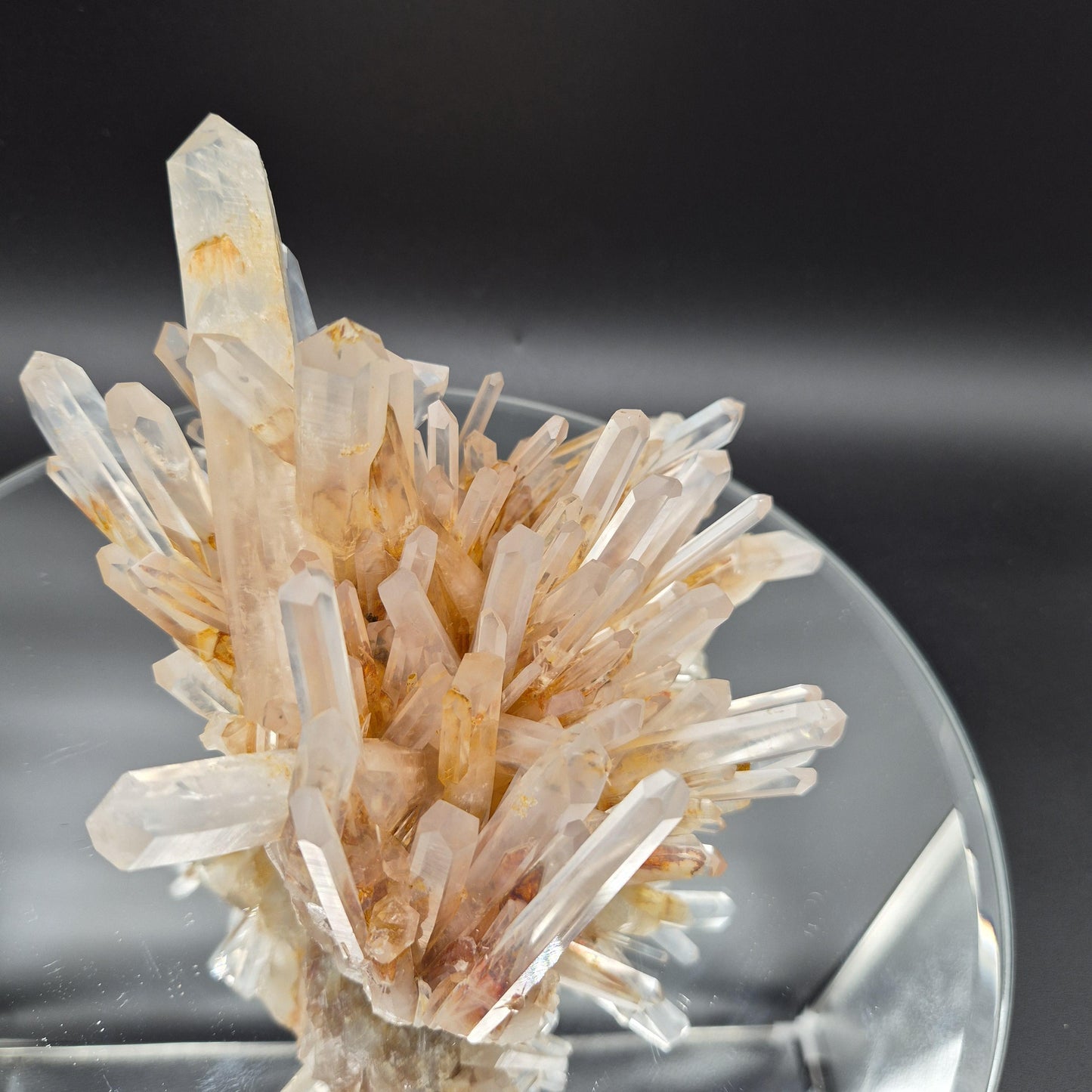 Museum Quality Golden Healer Blue Smoke Starburst Dow Lemurian Quartz Cluster 7x5.5x5 3.64 lbs Colombia Crystal Hoarder