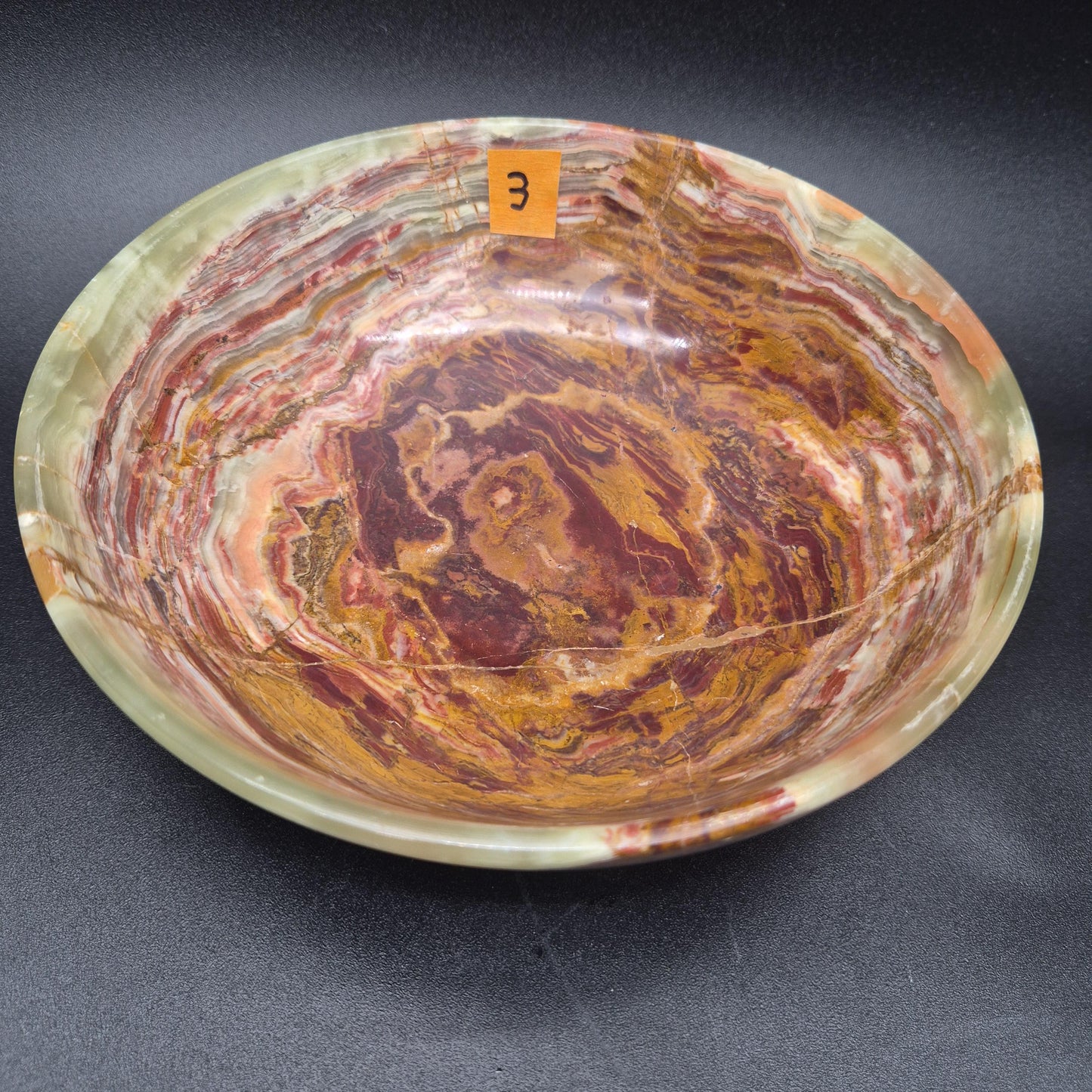 8 inch Polished Green Onyx Bowl | Natural Stone Crystal Dish | 2.5 inch Tall | 1.5 lbs | Choose 1 of 4 Crystal Hoarder