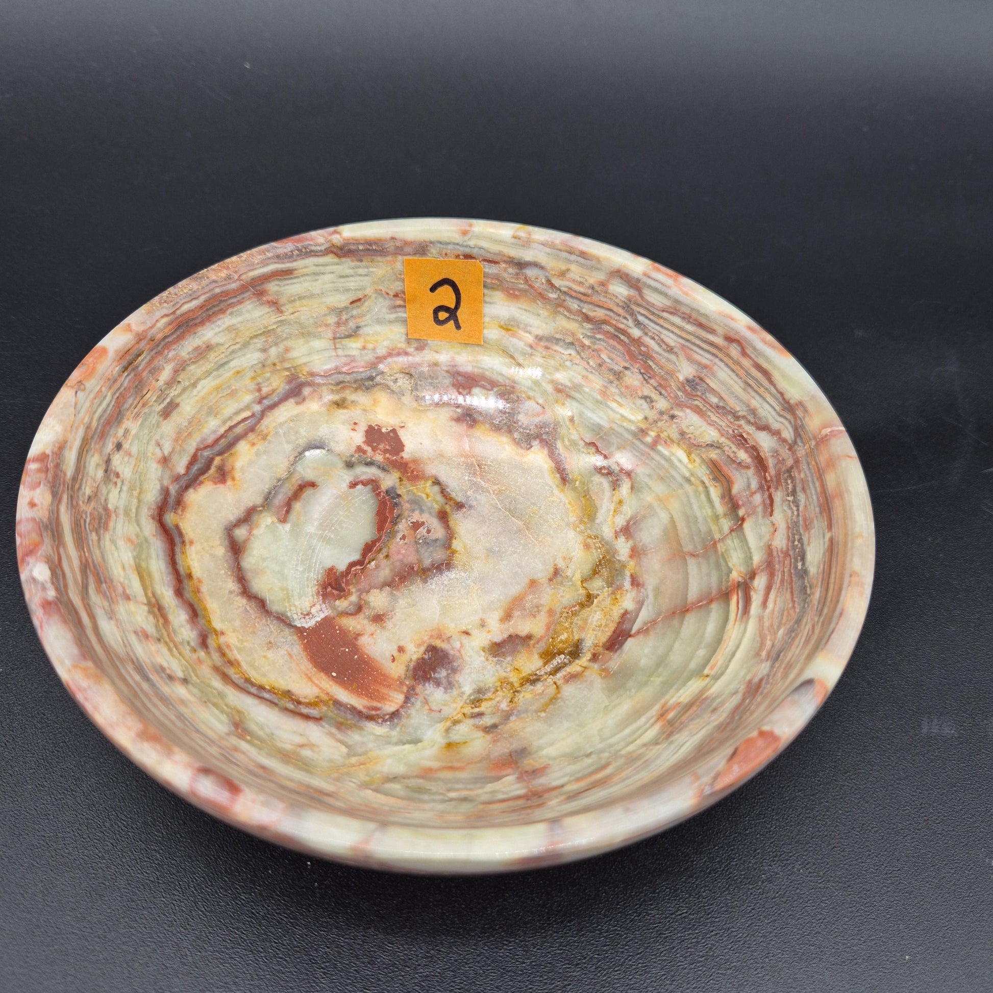 6 inch Polished Green Onyx Bowl | Natural Stone Decorative Bowl | 1 lb | Choose Your Piece Crystal Hoarder