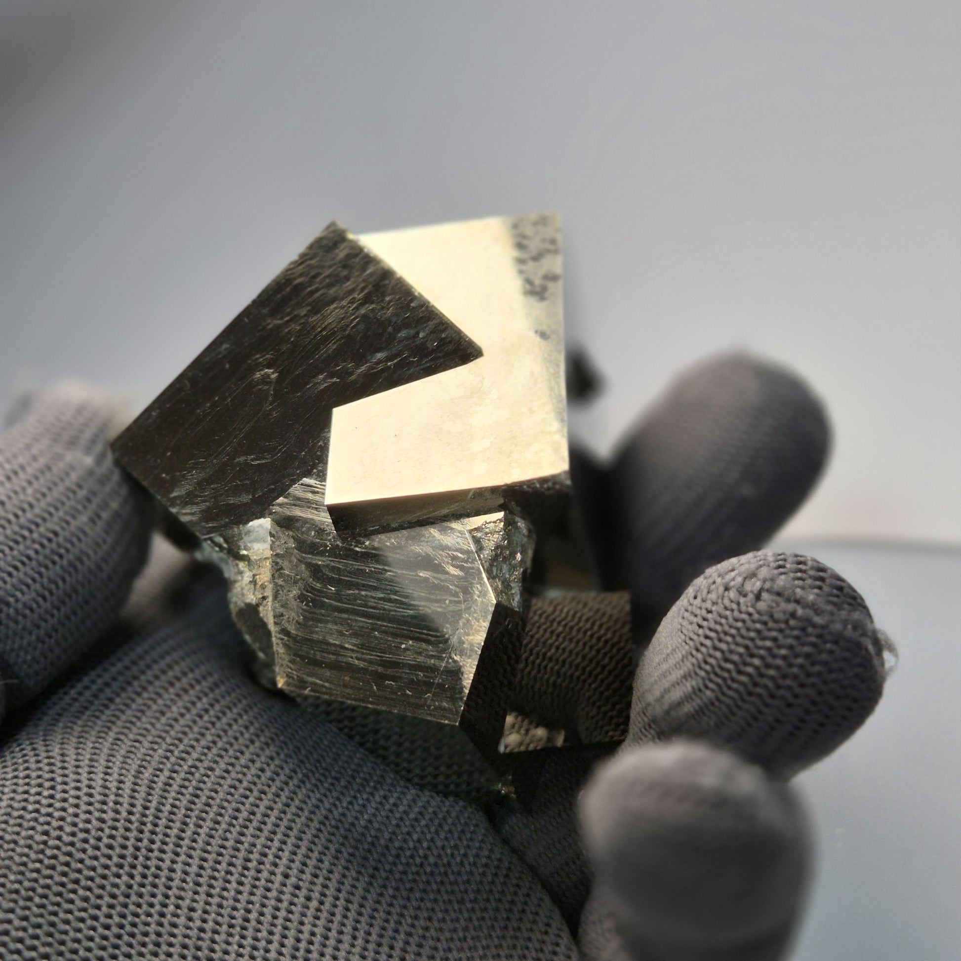 Intertwined Pyrite Cubes – Natural Formation 13.55 oz Crystal Hoarder