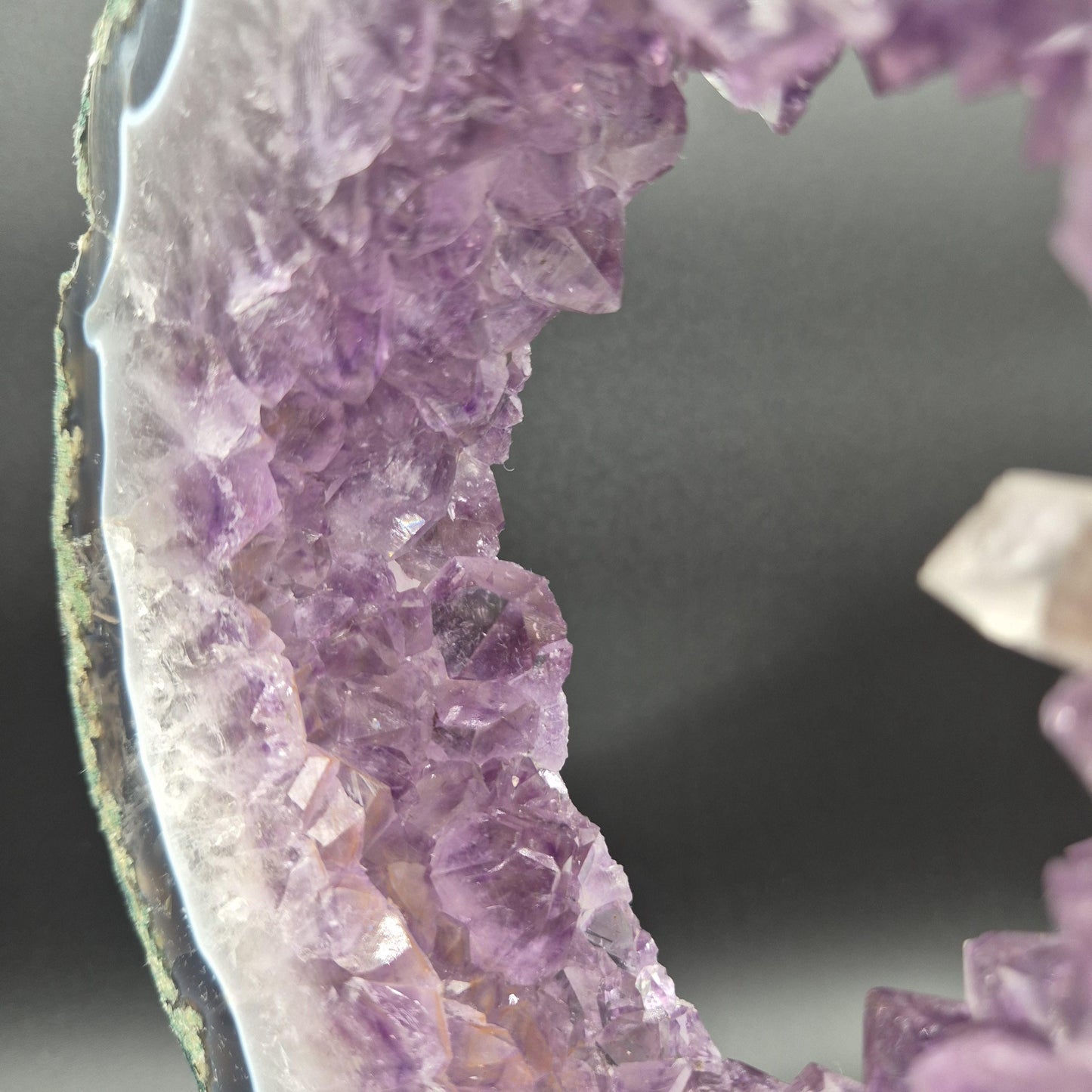 Super Rare Amethyst Portal with UV Calcite Sugar Hematite Blue Agate Brazil 5.13 lbs 10.5x7.5x1.5 Collector Crystal Crystal Hoarder