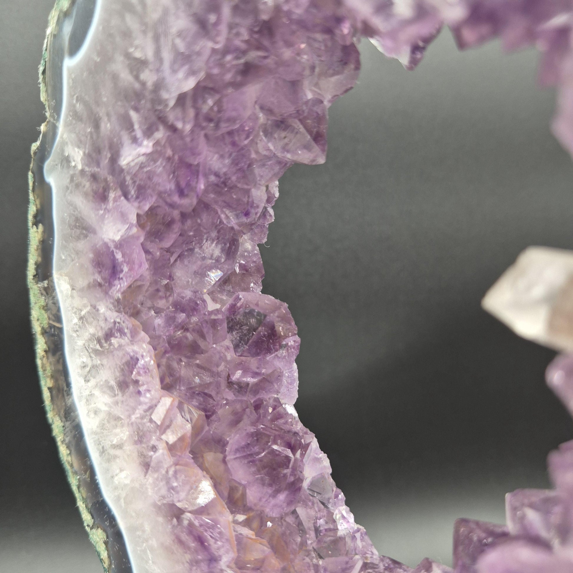 Super Rare Amethyst Portal with UV Calcite Sugar Hematite Blue Agate Brazil 5.13 lbs 10.5x7.5x1.5 Collector Crystal Crystal Hoarder