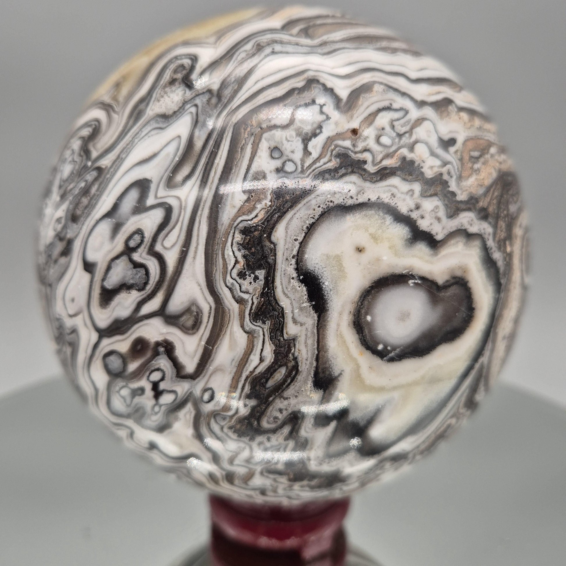 Perfect AAA+ Banded Agate Sphere – 5in Collector Quality Crystal Sphere Crystal Hoarder