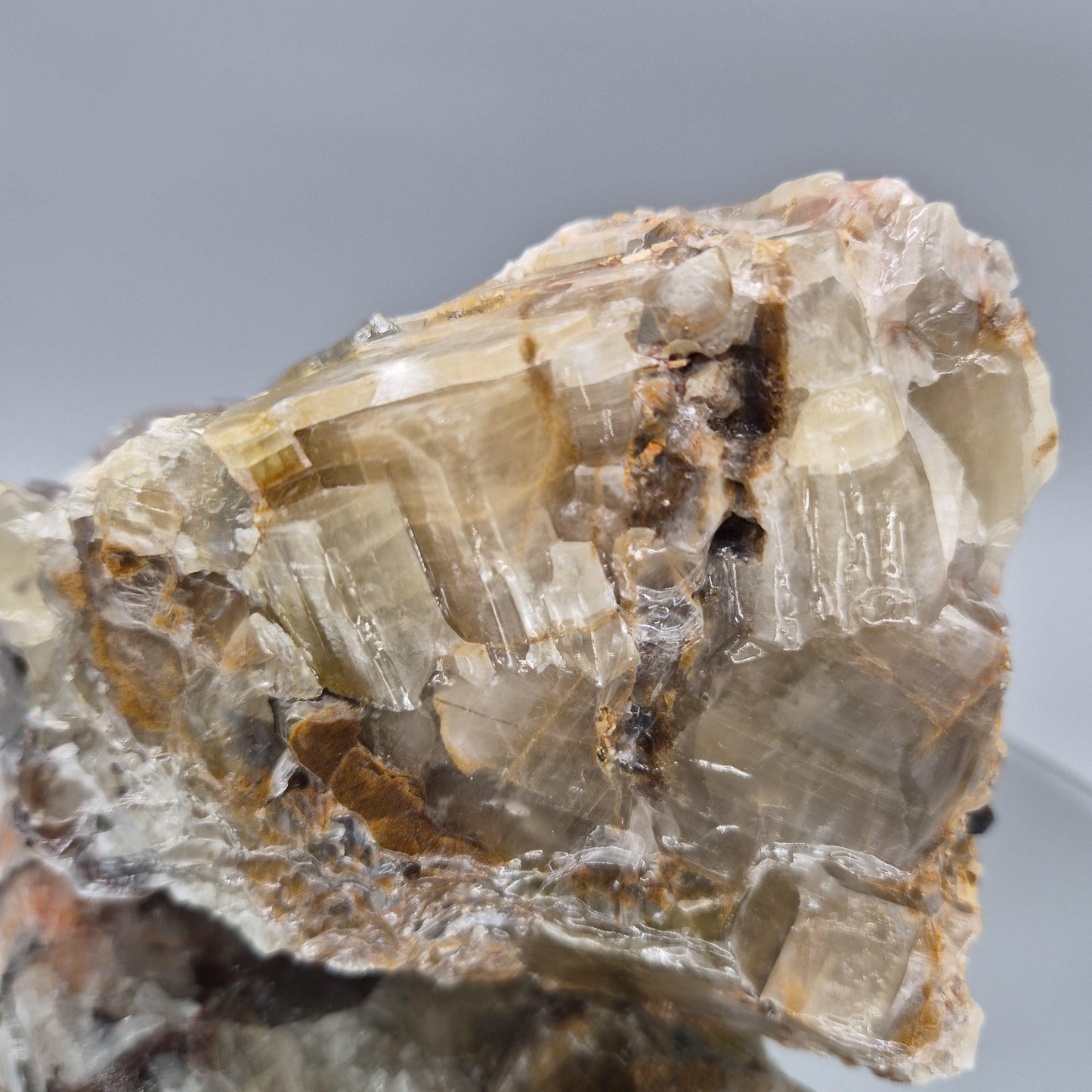 AAA+ Tri-Color Rainbow Banded Calcite Cluster - 7in, 3.6 lbs - Chihuahua Mexico Calcite, Natural Mineral Display Specimen Crystal Hoarder