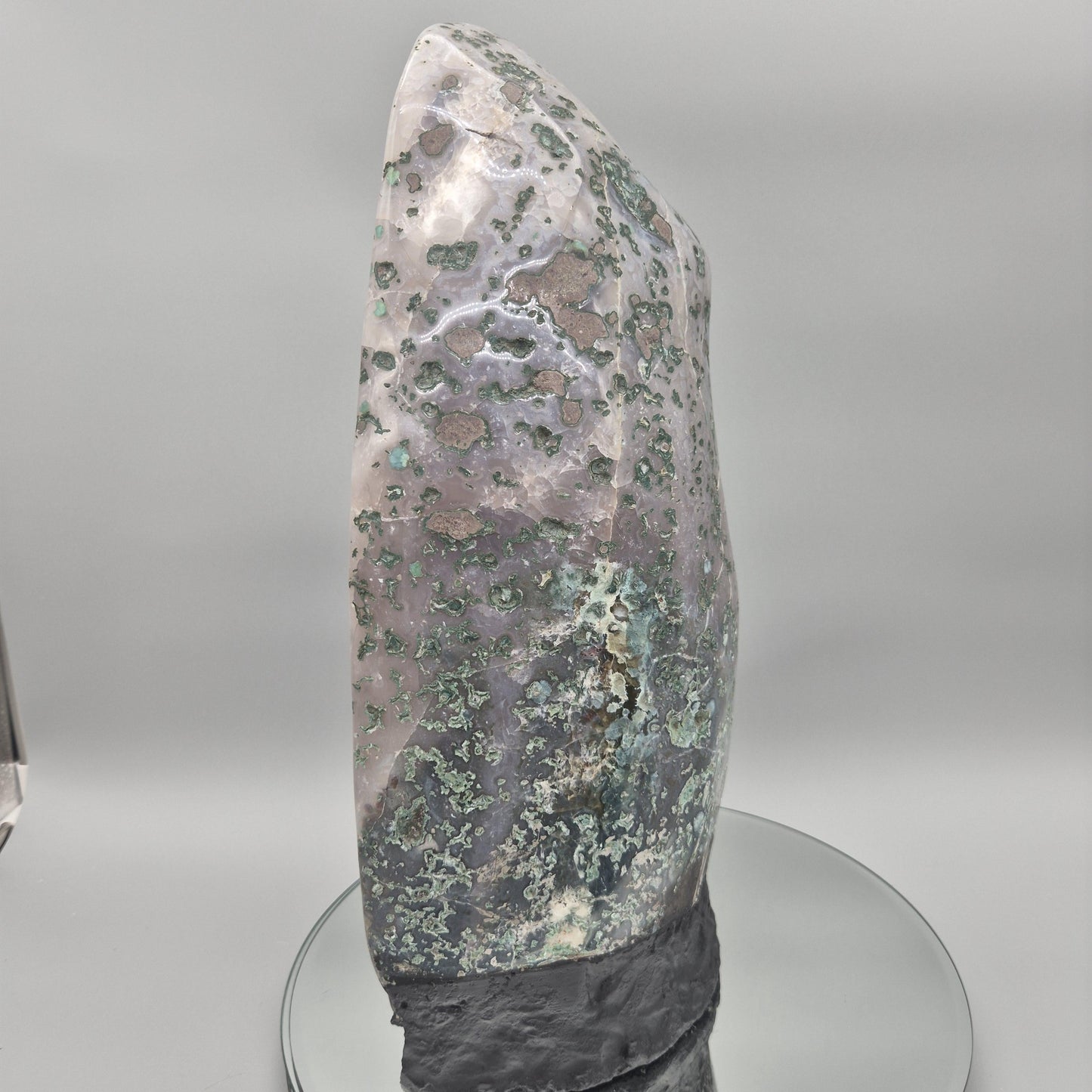Fully Polished Dark Amethyst Cathedral with Calcite - Brazil | 21.95 lbs | 15.5in Tall Crystal Hoarder