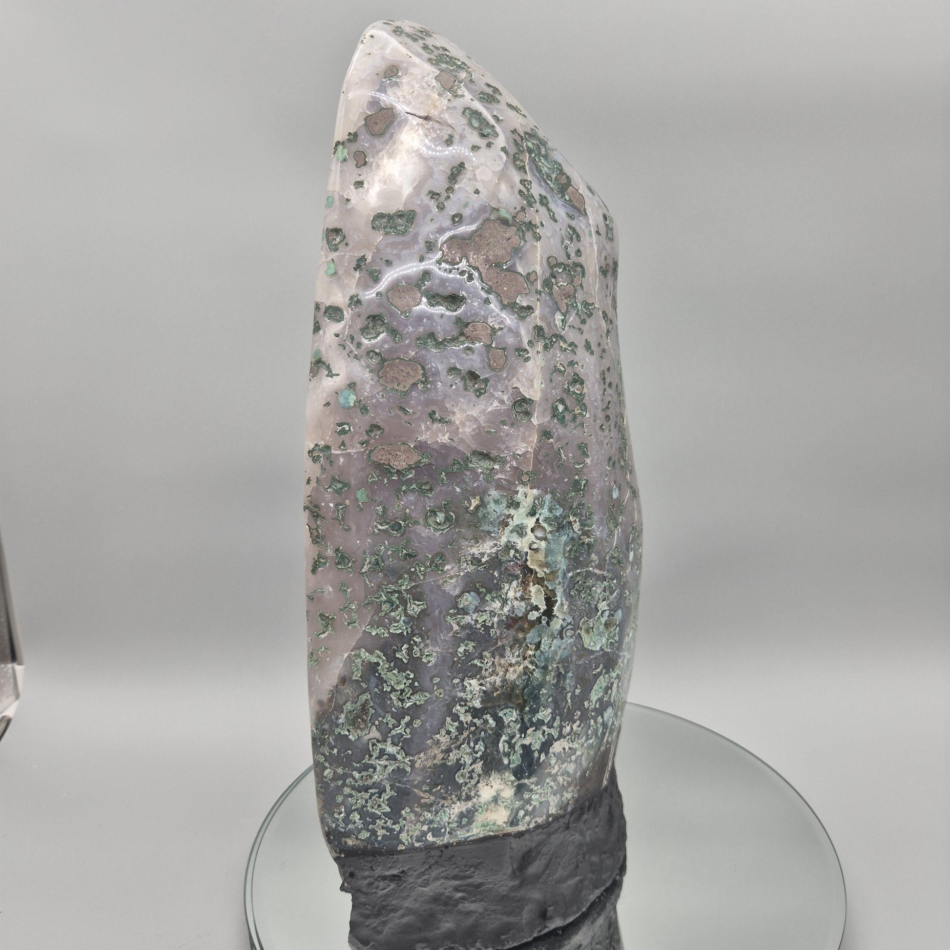 Fully Polished Dark Amethyst Cathedral with Calcite - Brazil | 21.95 lbs | 15.5in Tall Crystal Hoarder