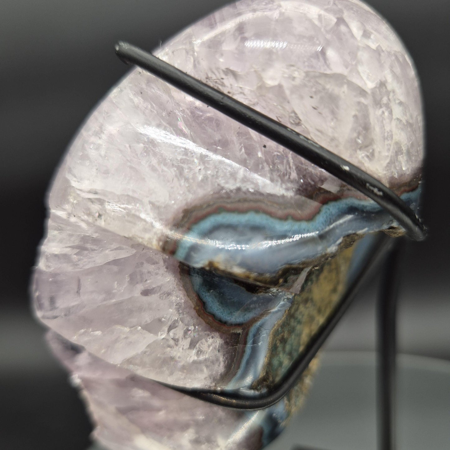 AAA+ Super Rare Amethyst Angel Wings with Green Blue Agate Brazil 7.5x6.5x2.5 4.41 lbs Crystal Hoarder