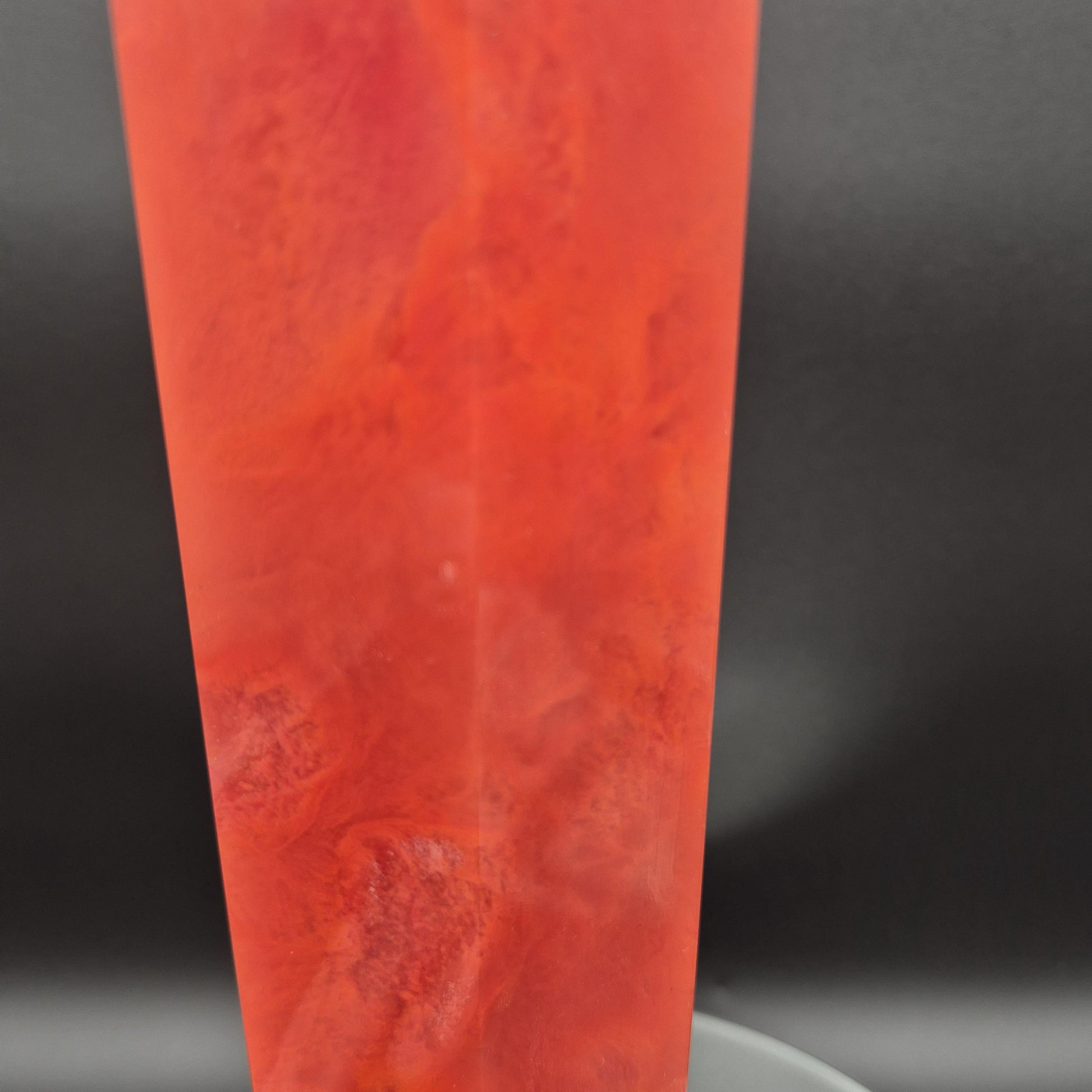 Huge Red Quartz Tower - Man Made Smelted Quartz - 6.11 lbs - 17.5in x 3in - Polished Crystal Point Statement Piece Crystal Hoarder