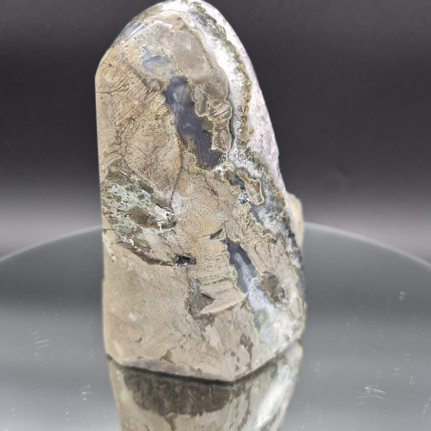 Rare Amethyst with Black Hematite & UV Reactive Calcite | Brazilian Mineral Specimen | 3.24 lb Collector Crystal Crystal Hoarder